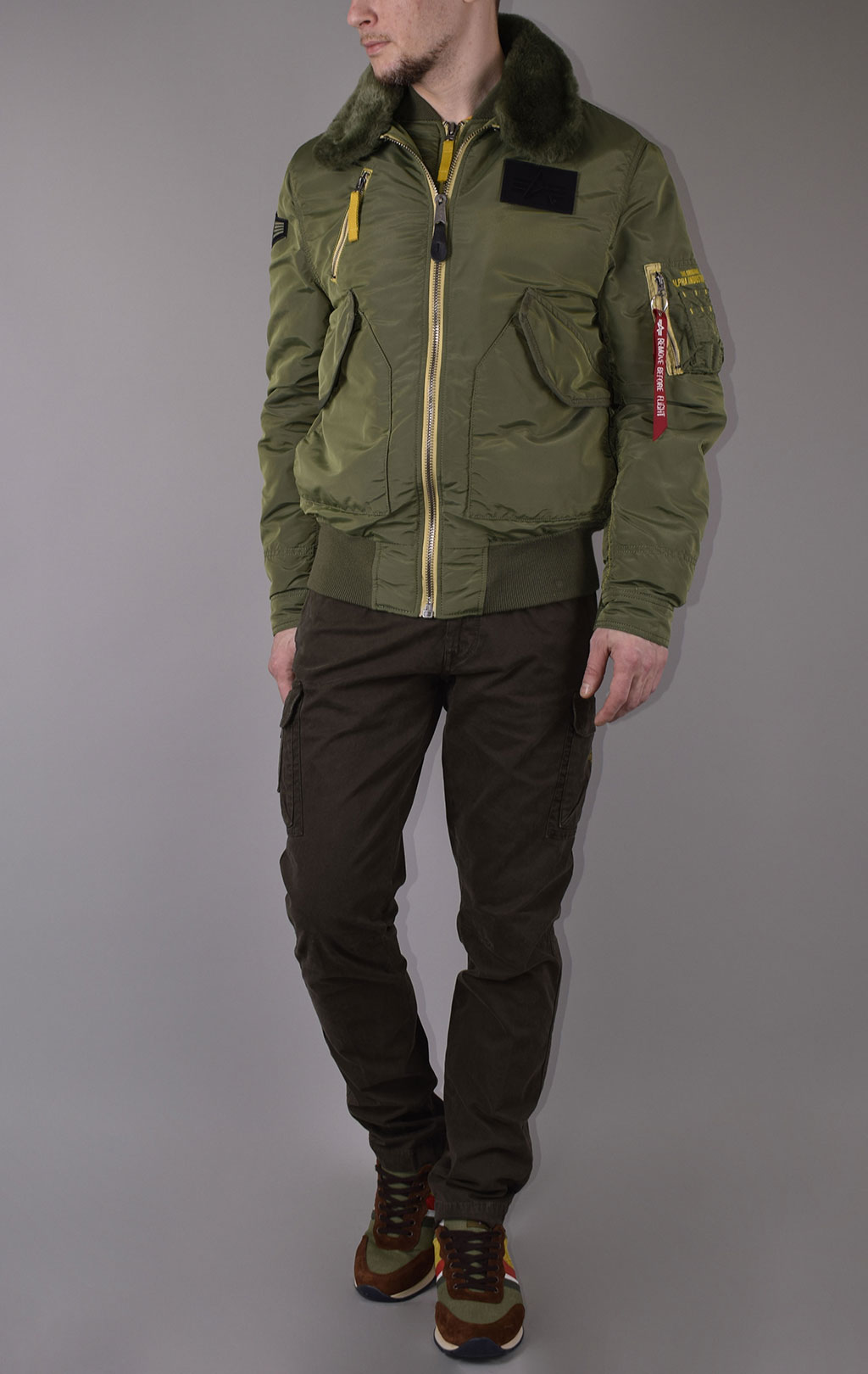 Куртка-пилот ALPHA INDUSTRIES AIR FRAME B-15 sage green 