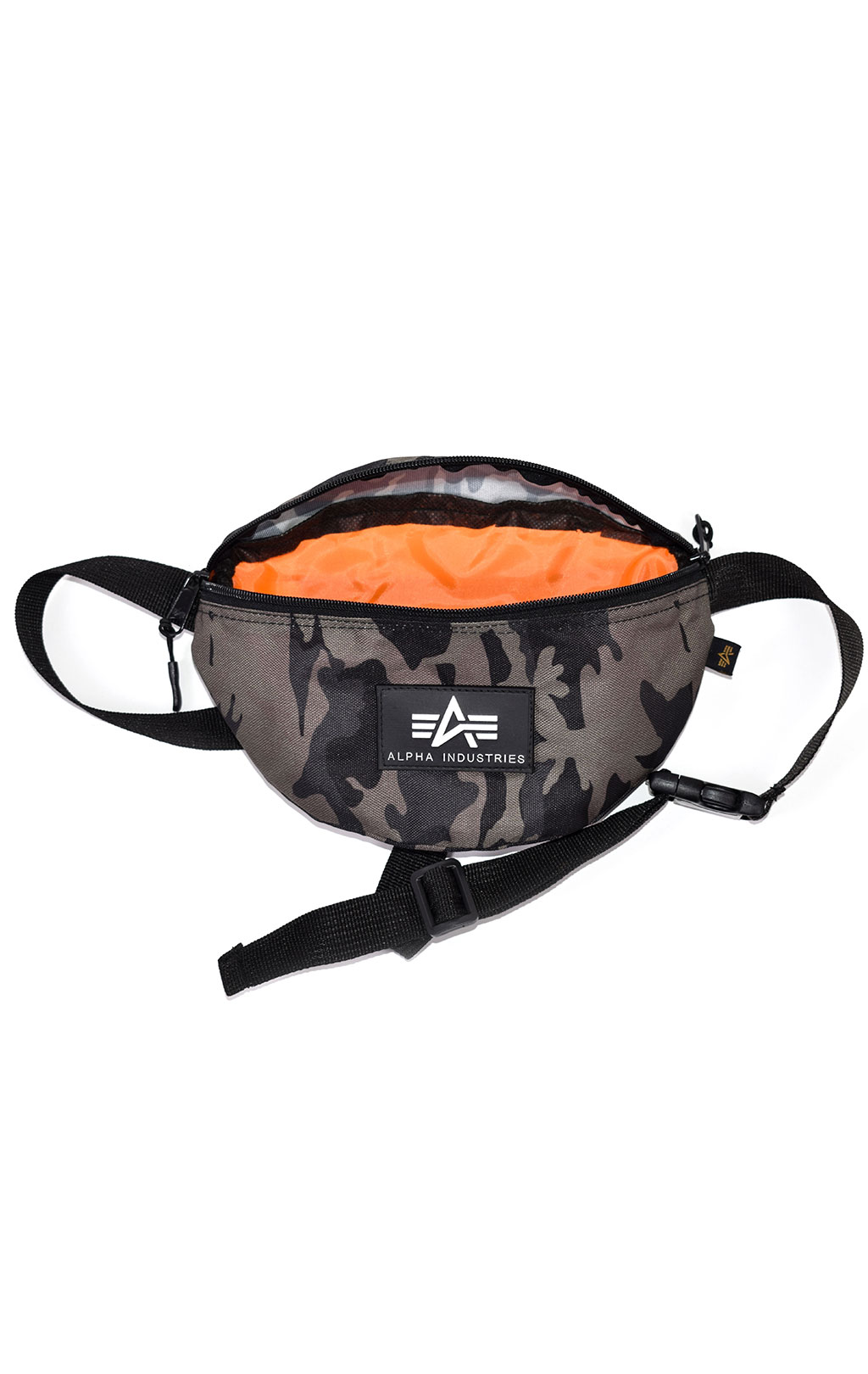 Сумка поясная ALPHA INDUSTRIES RUBBER PRINT WAIST BAG black camo 