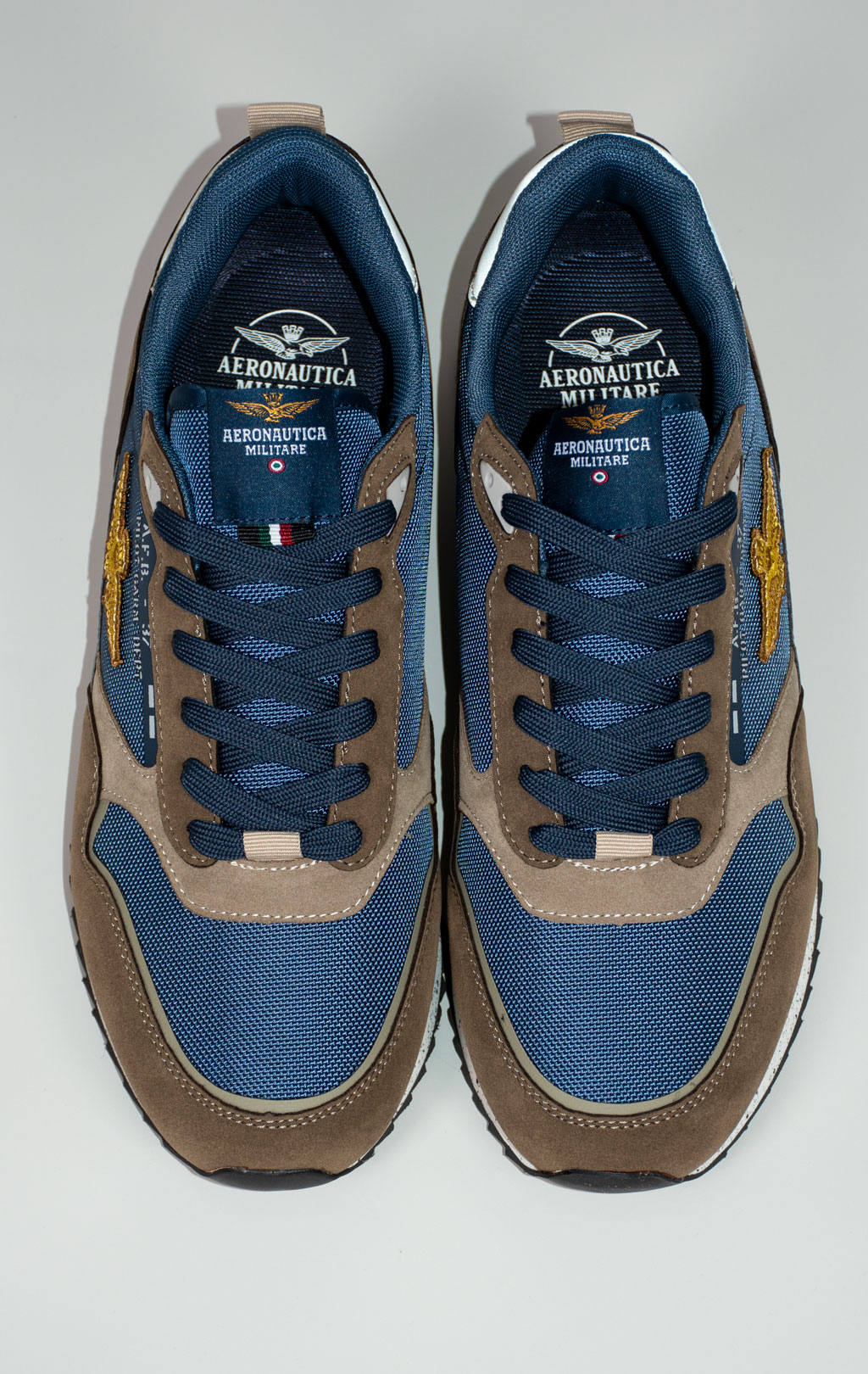 Кроссовки AERONAUTICA MILITARE (SC 0288) FW 25/26/CN blue navy/brown 
