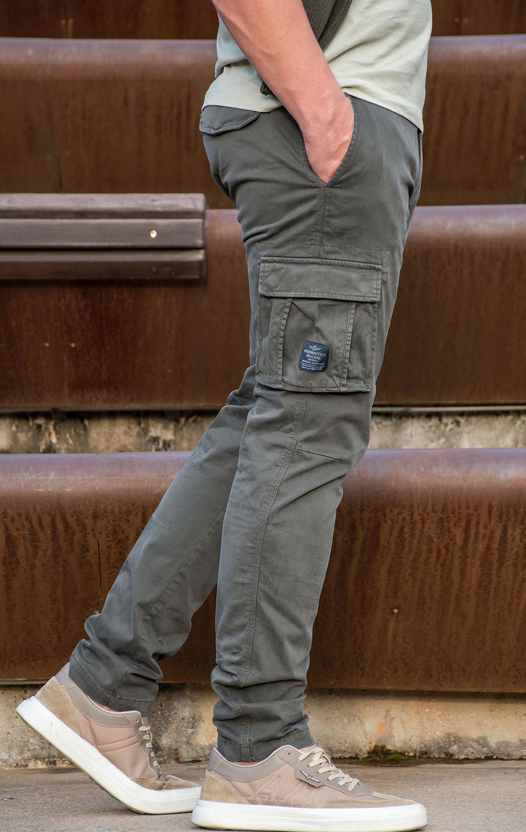 Брюки-карго AERONAUTICA MILITARE плотные FW 24/25/AL dark musk (PA 1329) 