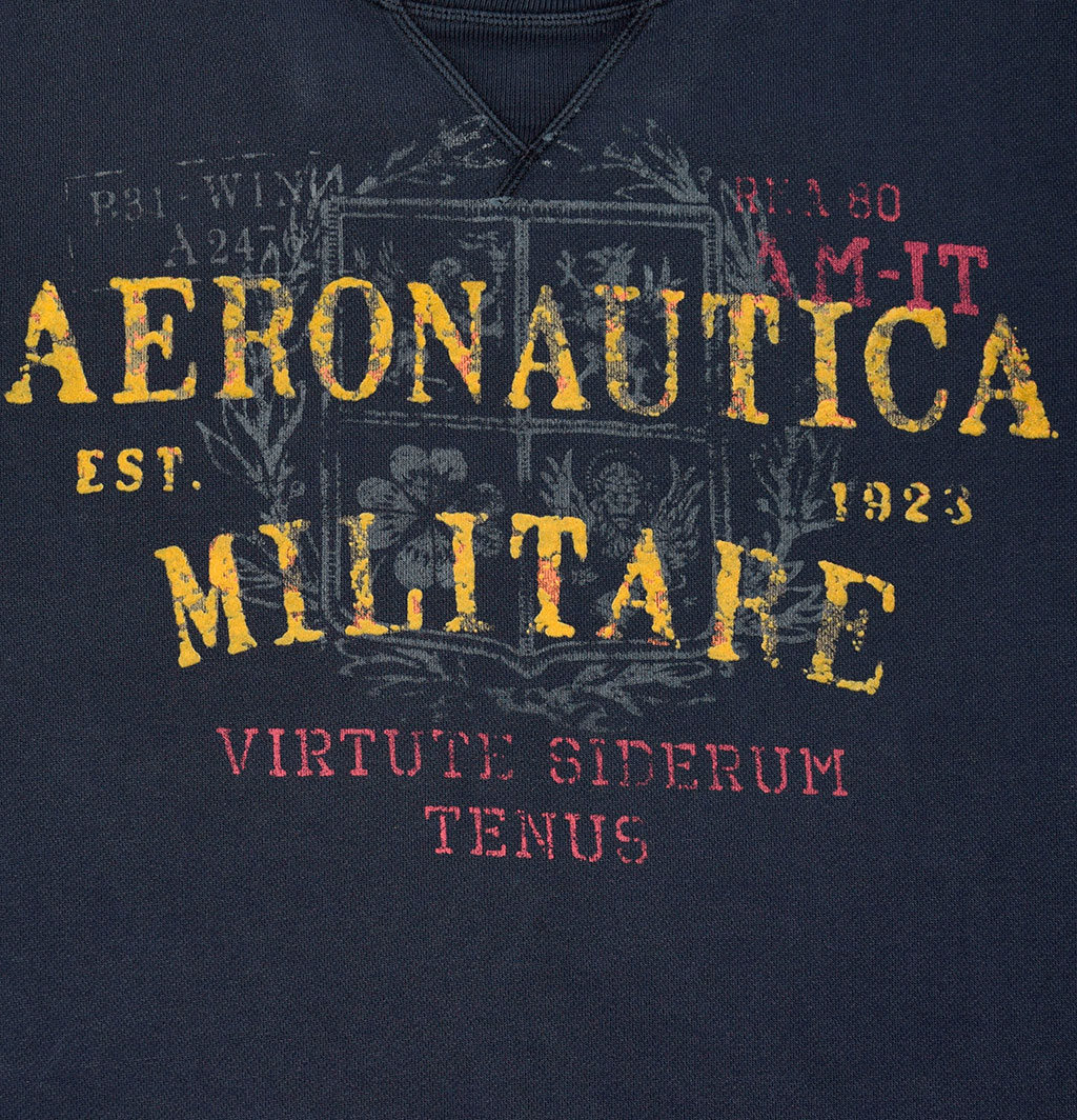 Свитшот AERONAUTICA MILITARE blue navy (FE 1320) 