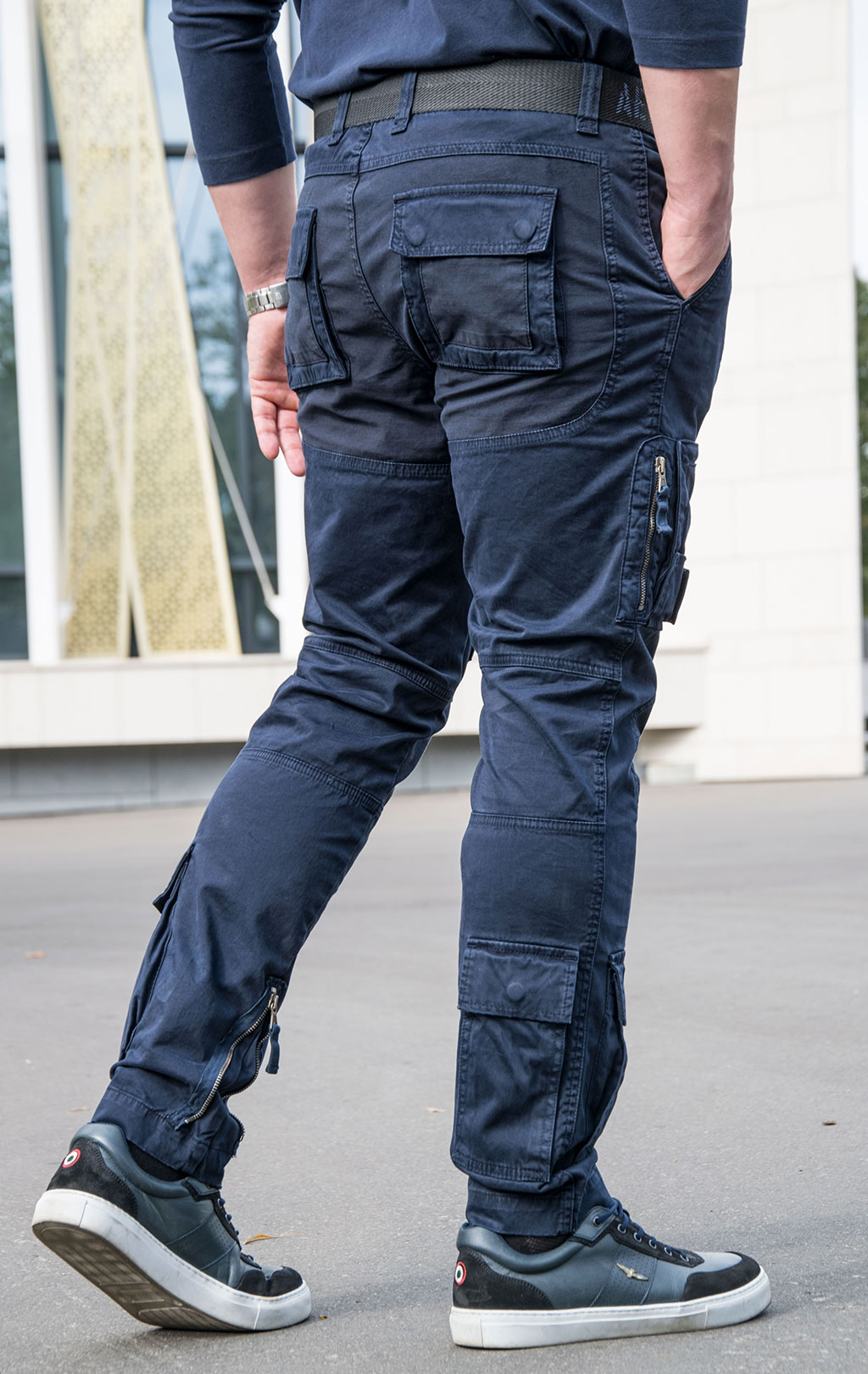 Брюки-карго AERONAUTICA MILITARE ANTI-G плотные FW 23/24/AL dark blue (PA 1557) 