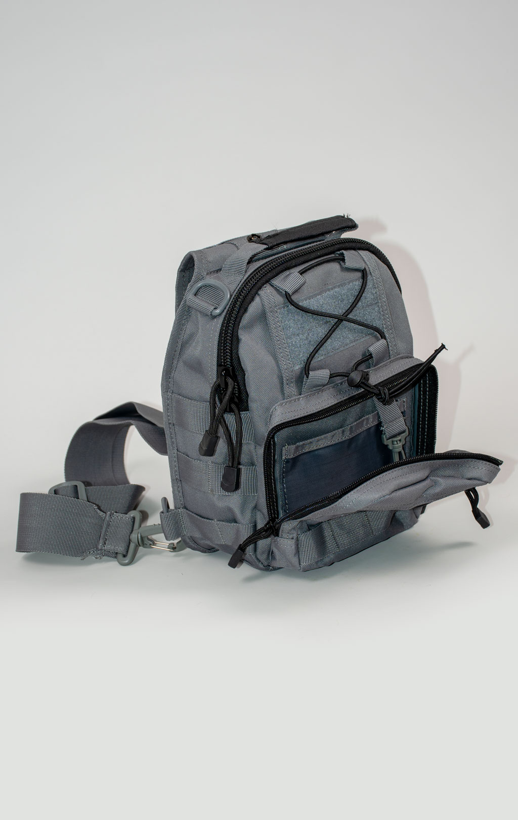 Рюкзак однолямочный Hausheng SLING MOLLE пряжка фастекс grey PK-098-4 