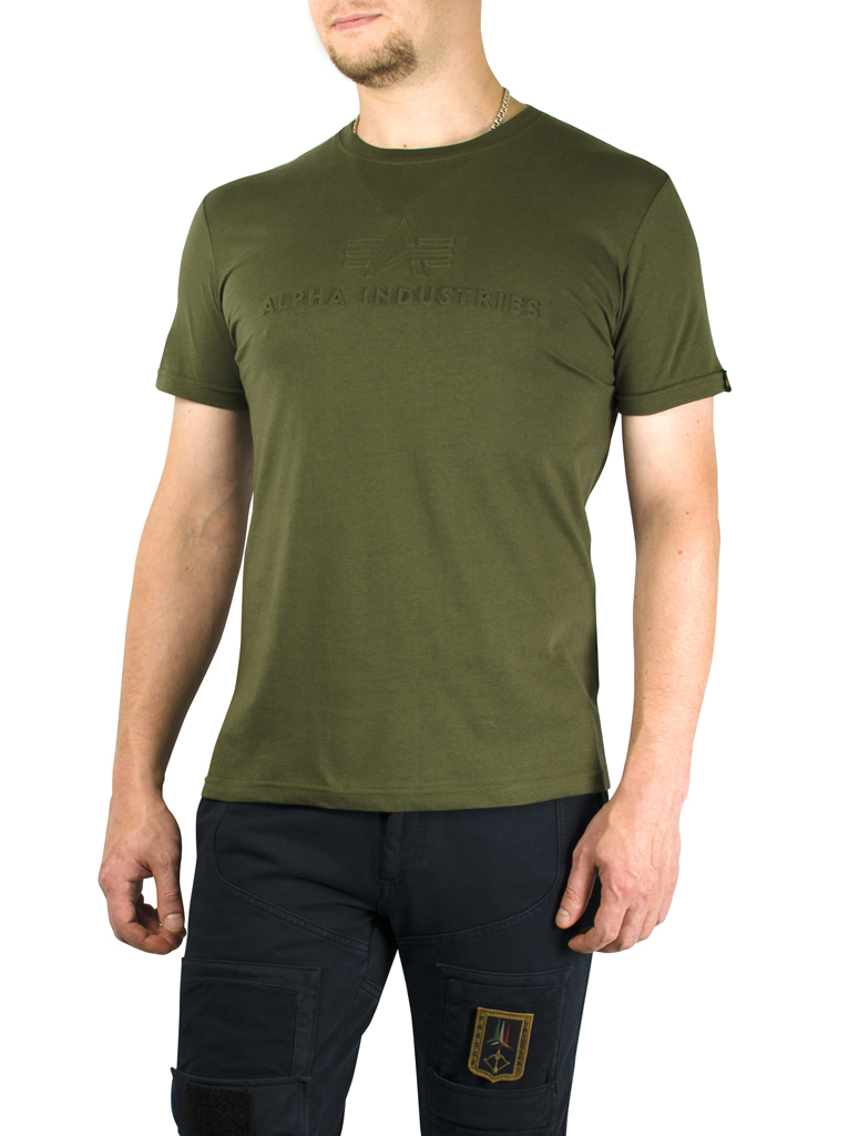 Футболка ALPHA INDUSTRIES 3D T dark green 