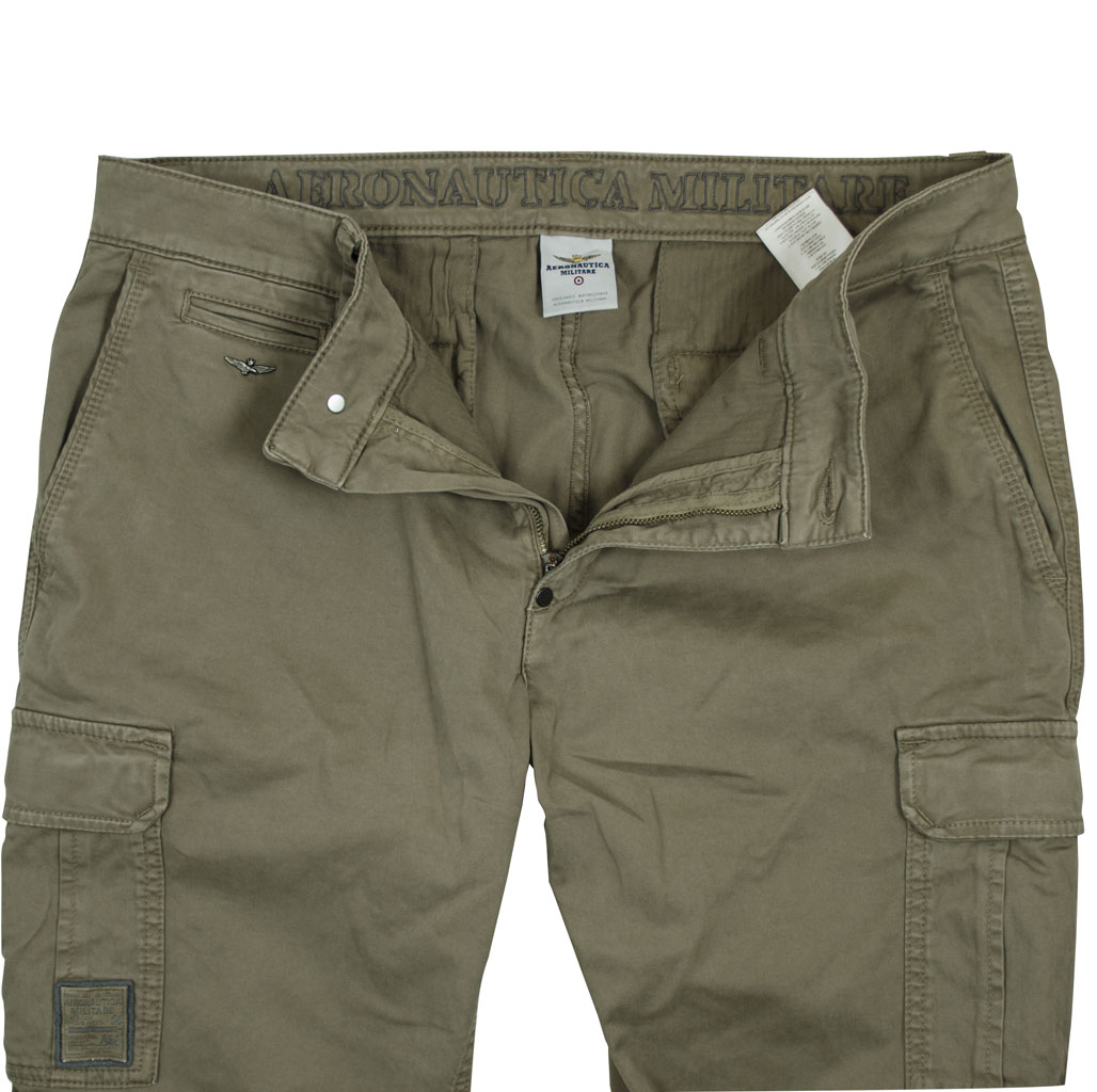 Брюки-карго AERONAUTICA MILITARE verde militare (PA 1136)