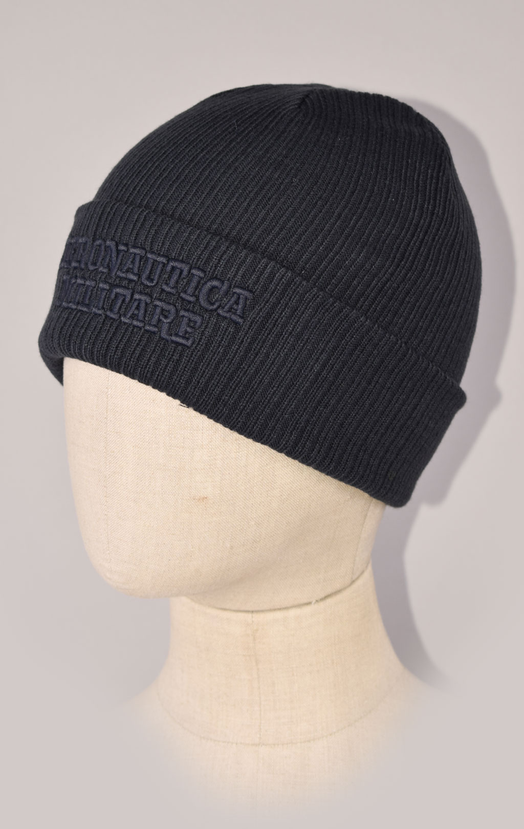 Шапка вязаная AERONAUTICA MILITARE FW 23/24/CN blue (CU 043)