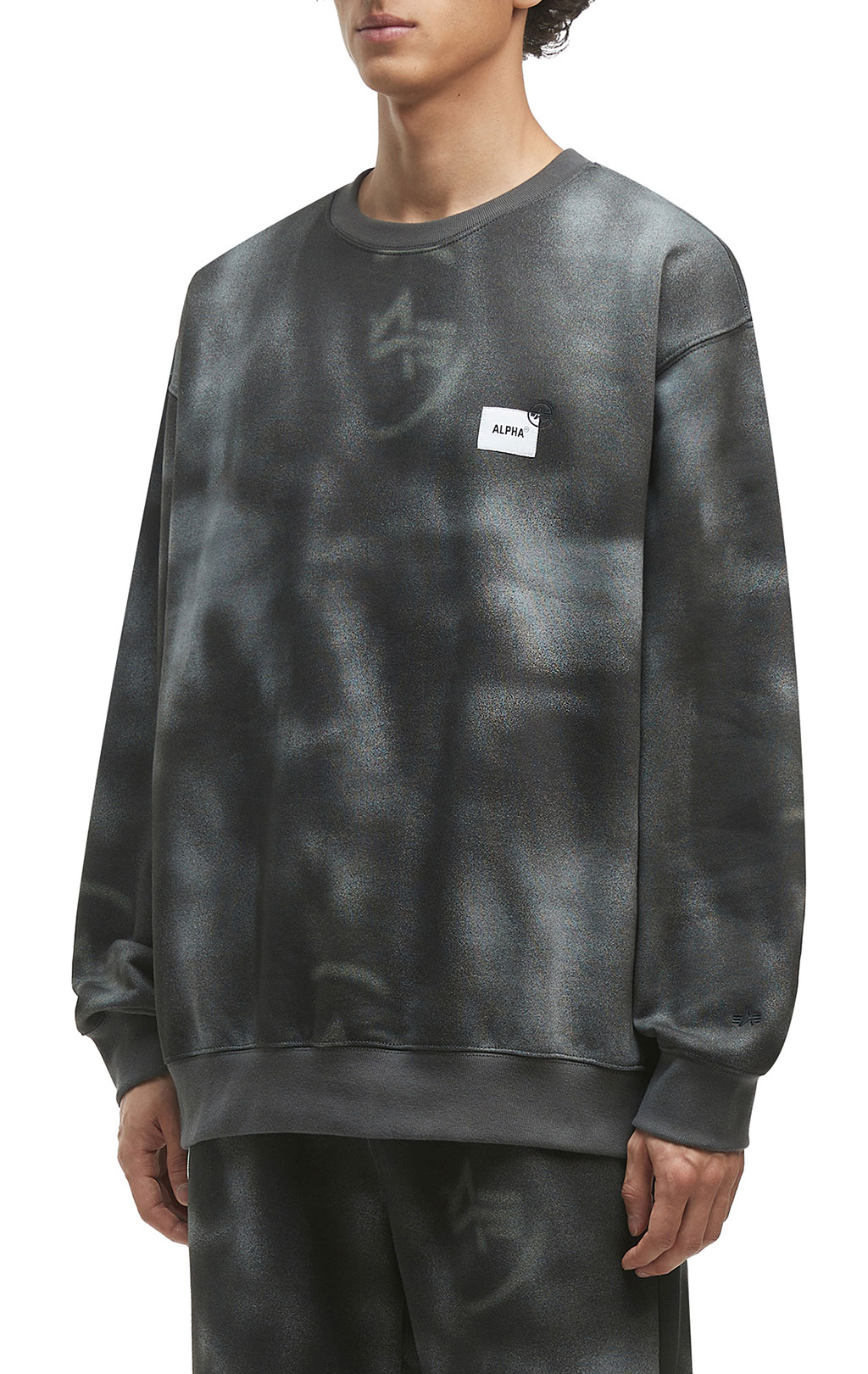 Свитшот ALPHA INDUSTRIES UNFRM WASHED CREWNECK FW 25/26 gray M001135 