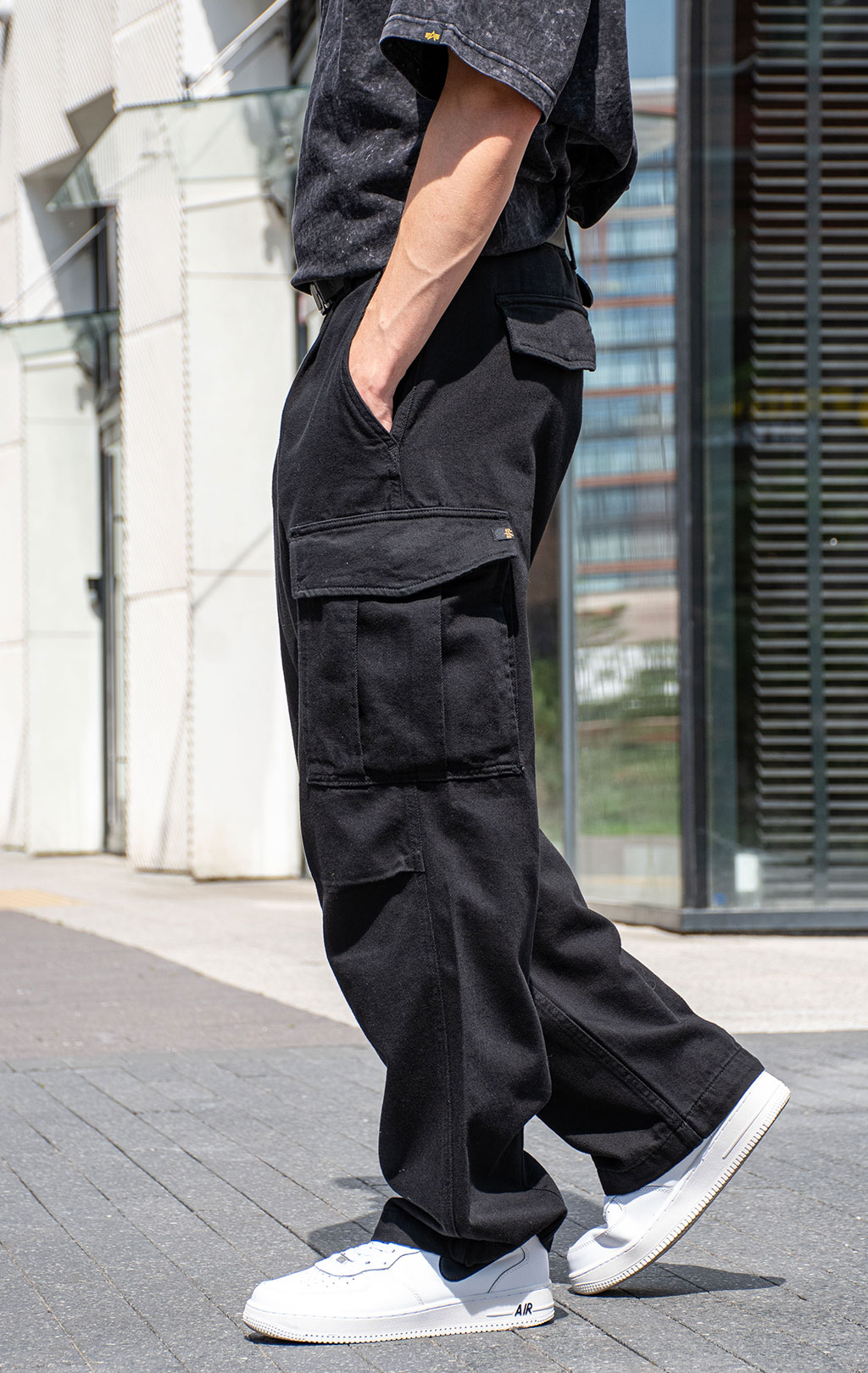 Брюки-карго ALPHA INDUSTRIES AIRCRAFT PANT black 