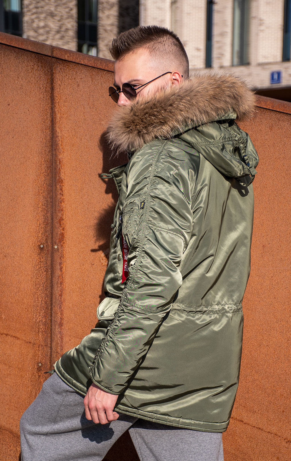 Аляска ALPHA INDUSTRIES SLIM FIT N-3B FW 24/25 sage 