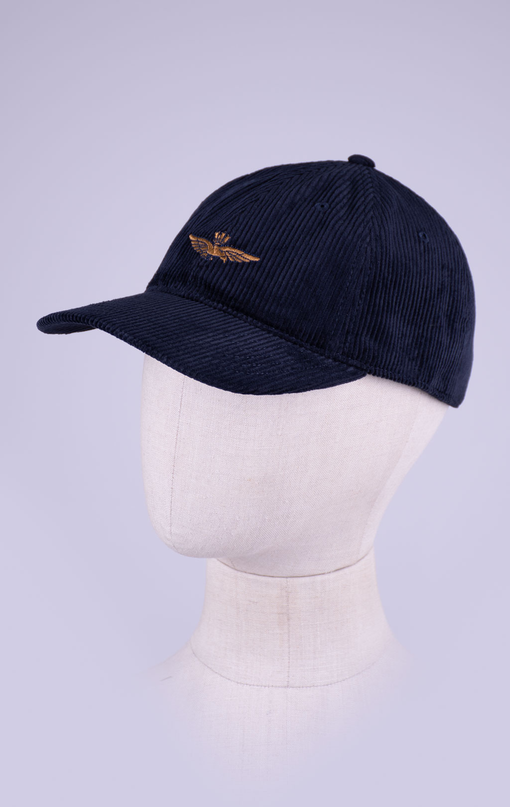 Бейсболка AERONAUTICA MILITARE вельвет FW 26/27/CN blue navy (HA 1262) 