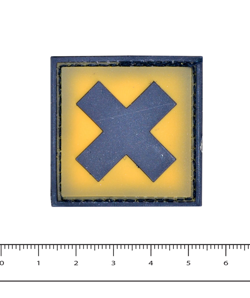 Нашивка ПВХ Fostex IRRITANT X на липучке yellow (3598) 