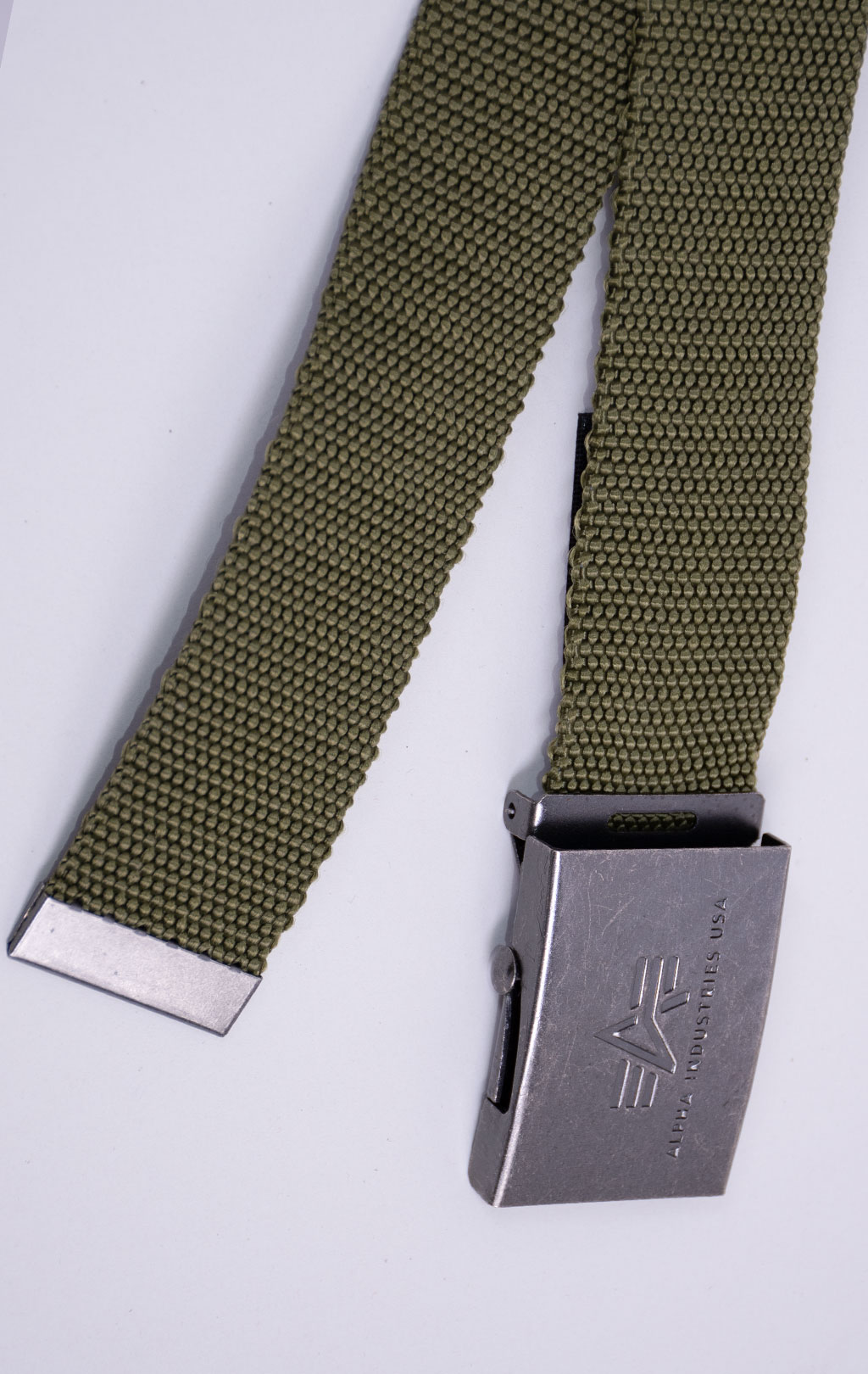 Ремень брючный ALPHA INDUSTRIES HEAVY DUTY BELT 4 cm olive 