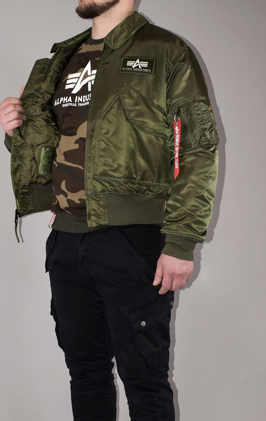 Куртка летная ALPHA INDUSTRIES CWU-45 dark olive 