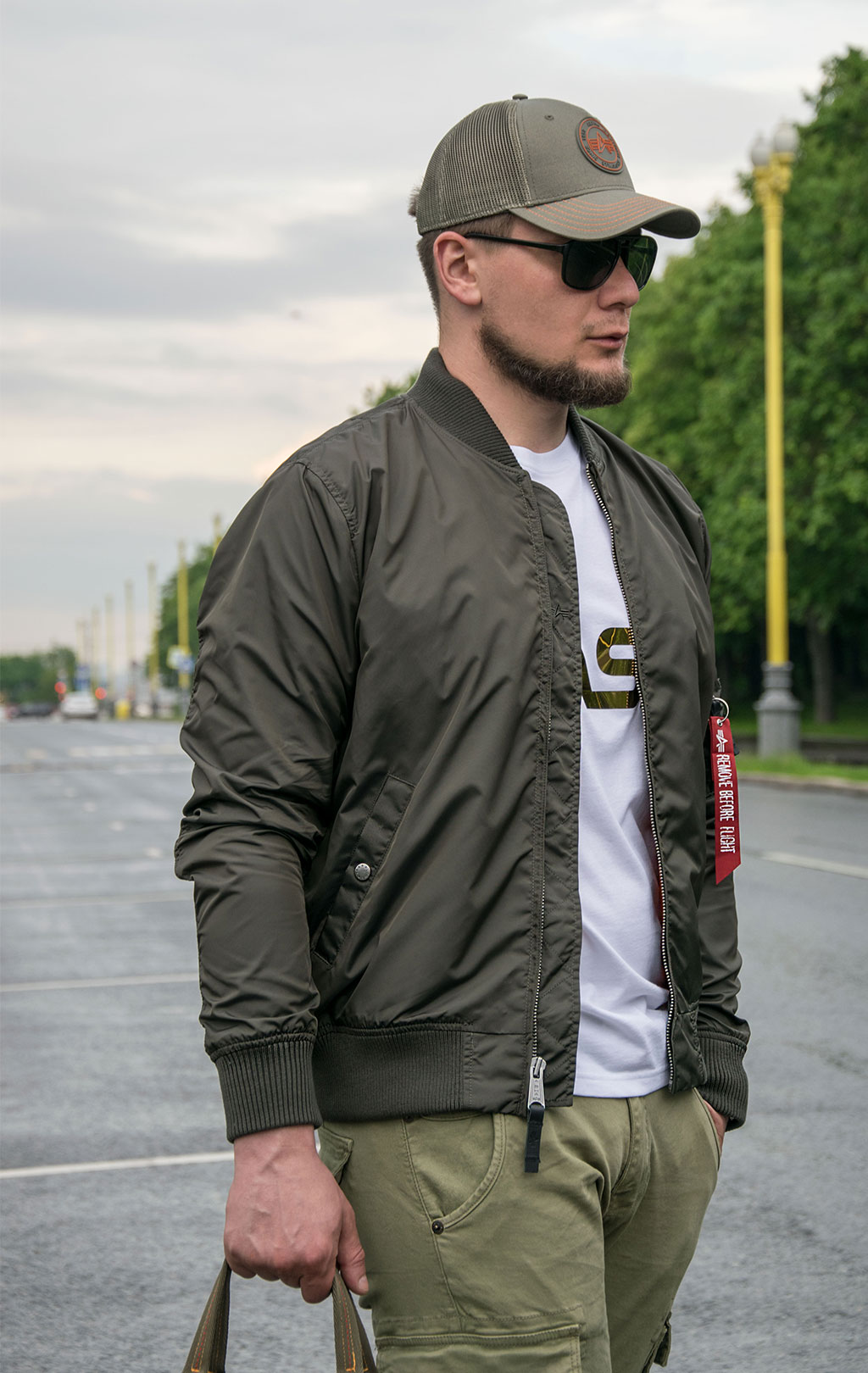 Ветровка-бомбер ALPHA INDUSTRIES TT big size MA-1 rep. grey 