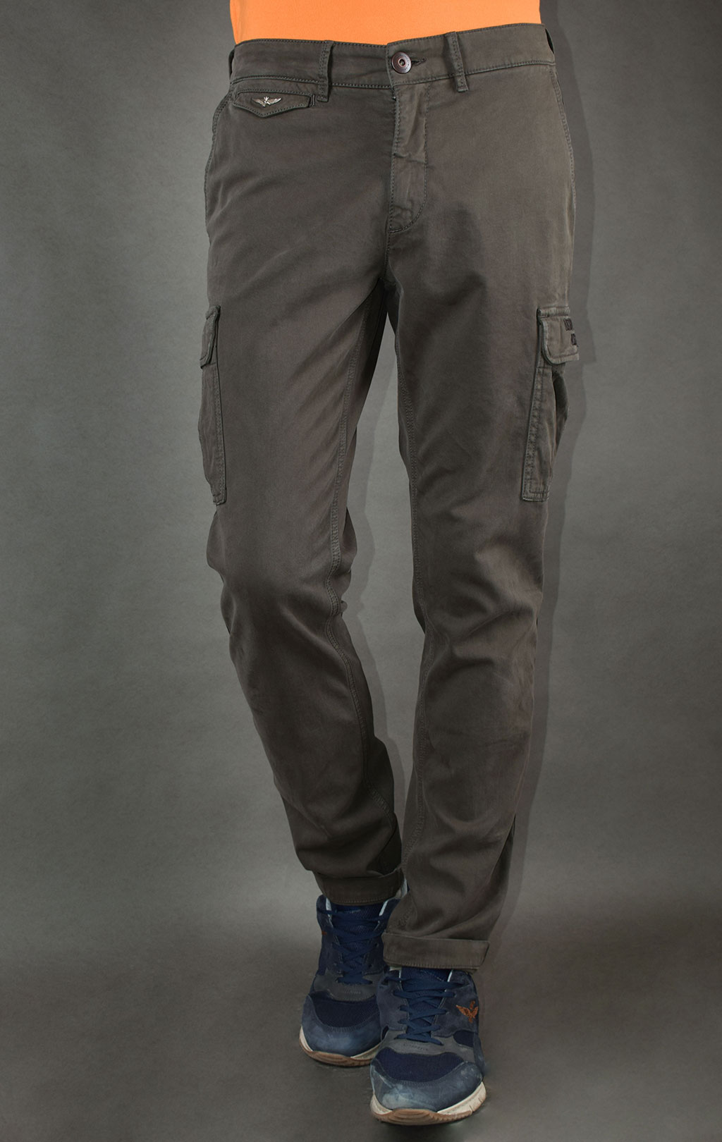 Брюки-карго AERONAUTICA MILITARE плотные FW 2018 verde bosco (PA 1255) 