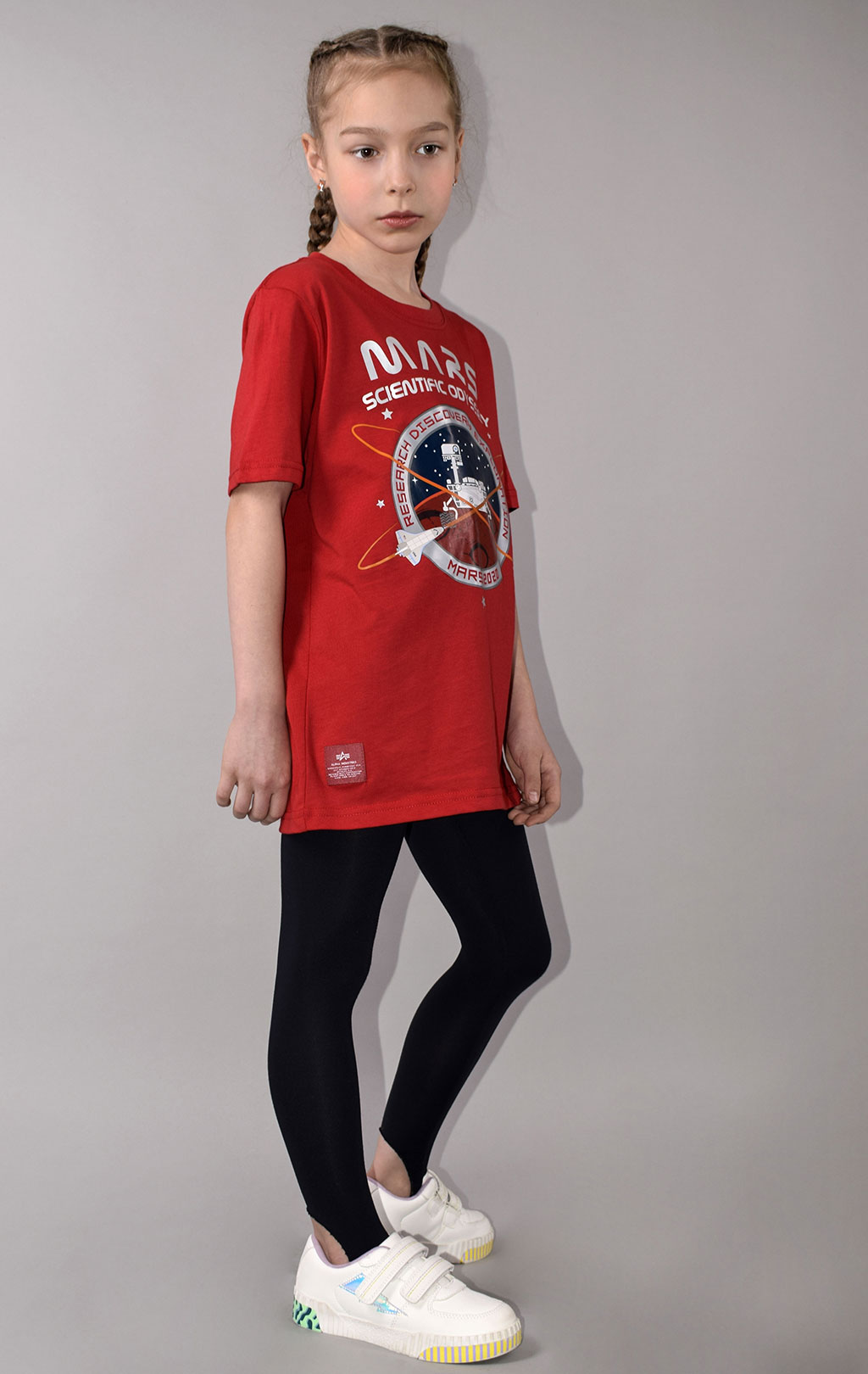 Детская футболка ALPHA INDUSTRIES NASA MISSION TO MARS T speed red 