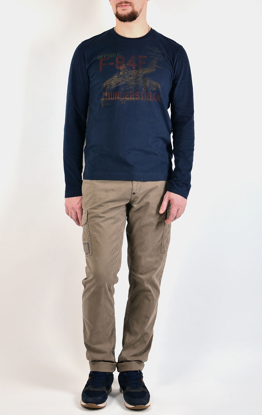Лонгслив AERONAUTICA MILITARE blue navy (TS 1423)