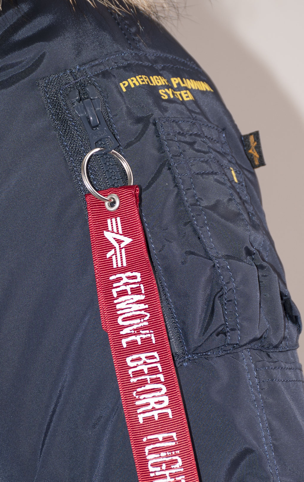 Аляска ALPHA INDUSTRIES PPS N-3B натур. мех rep. blue 