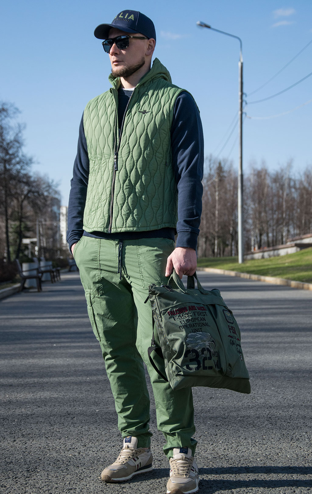 Жилет AERONAUTICA MILITARE SS 23/CN verde militare (AB 2056) 