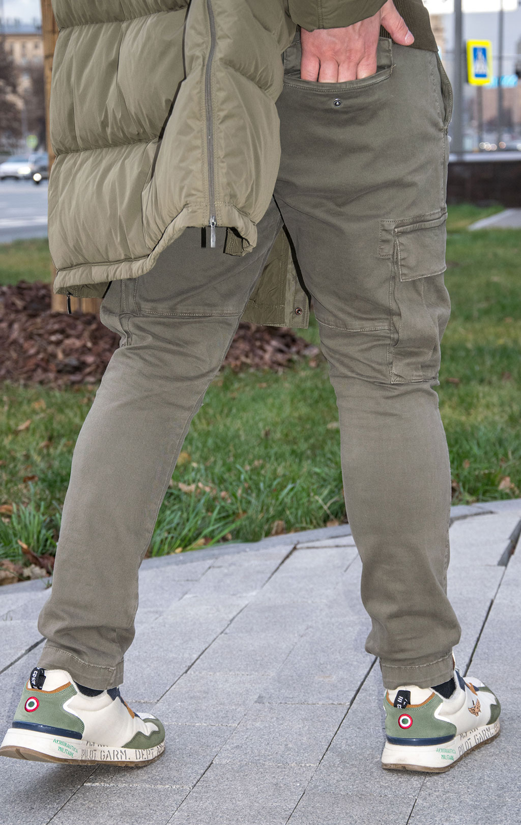 Брюки-карго AERONAUTICA MILITARE плотные FW 23/24/PK military green (PA 1550)