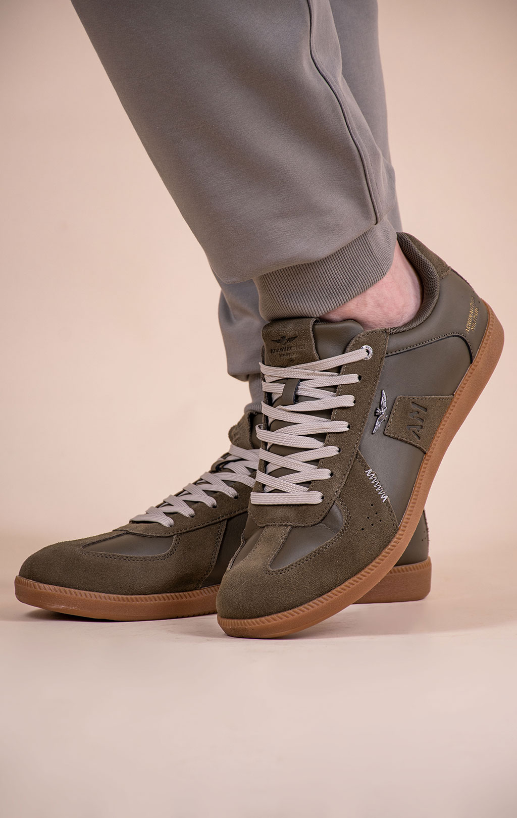 Кроссовки AERONAUTICA MILITARE (SC 0315) SS 26/CN verde militare 