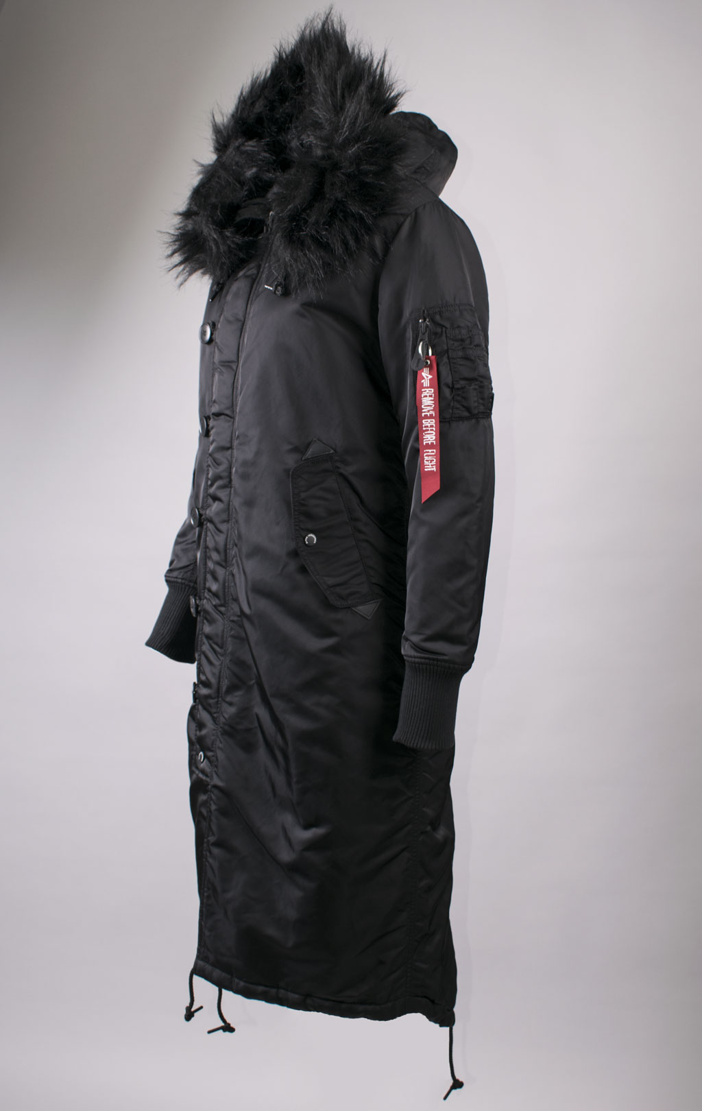 Женская куртка-парка ALPHA INDUSTRIES LONG FISHTAIL black 