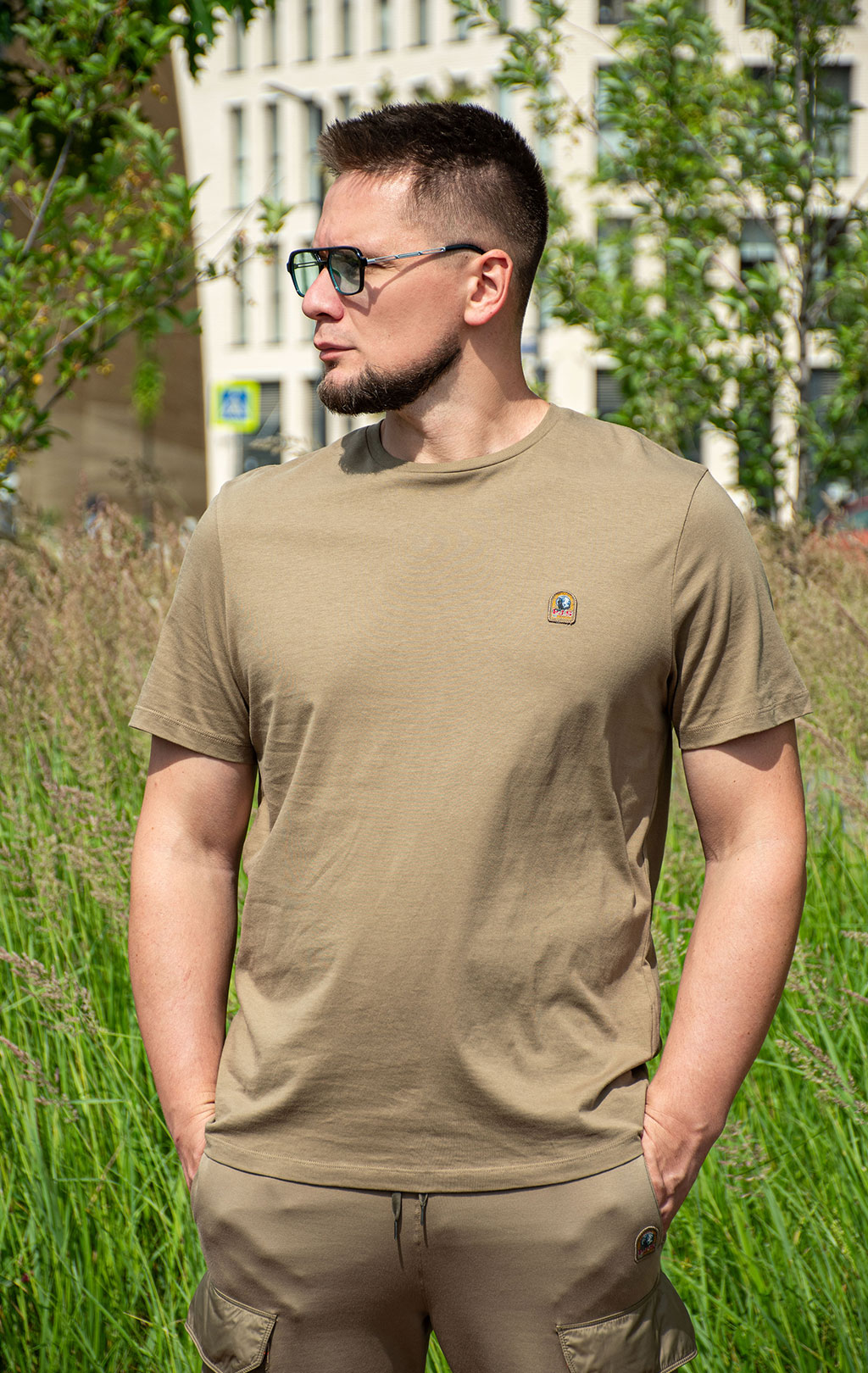 Футболка PARAJUMPERS PATCH TEE SS 25 m earth 