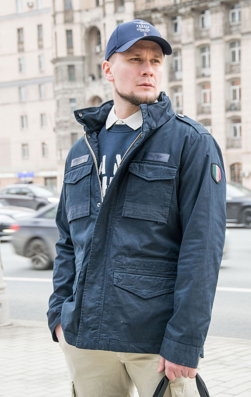 Ветровка AERONAUTICA MILITARE SS 23 m/CN blue scuro (AB 2063)