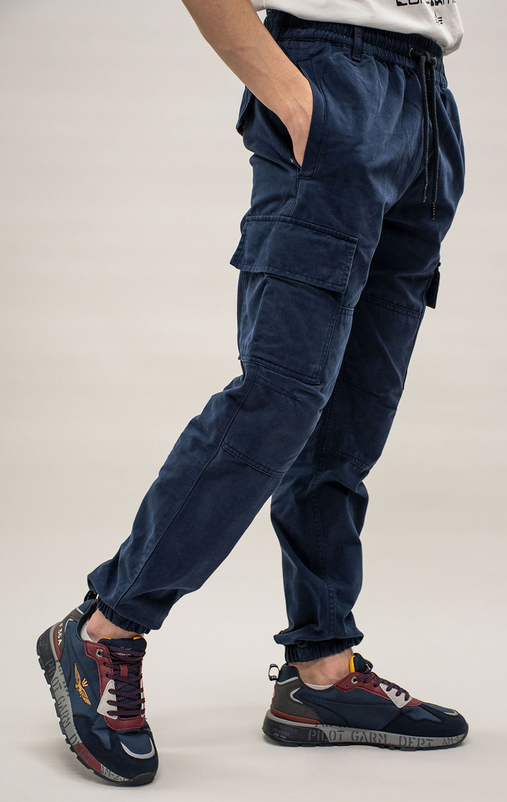 Брюки джоггеры ALPHA INDUSTRIES COTTON JOGGER FW 24/25 replica blue 