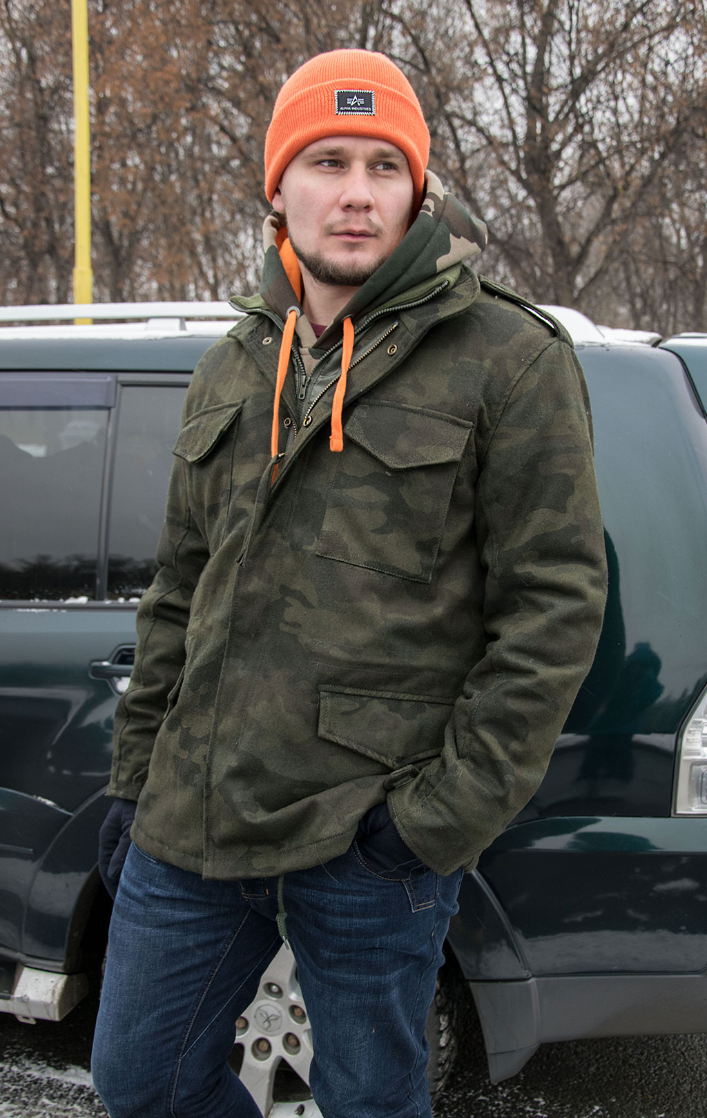 Куртка BRANDIT M-65 Voyager Wool camo woodland 