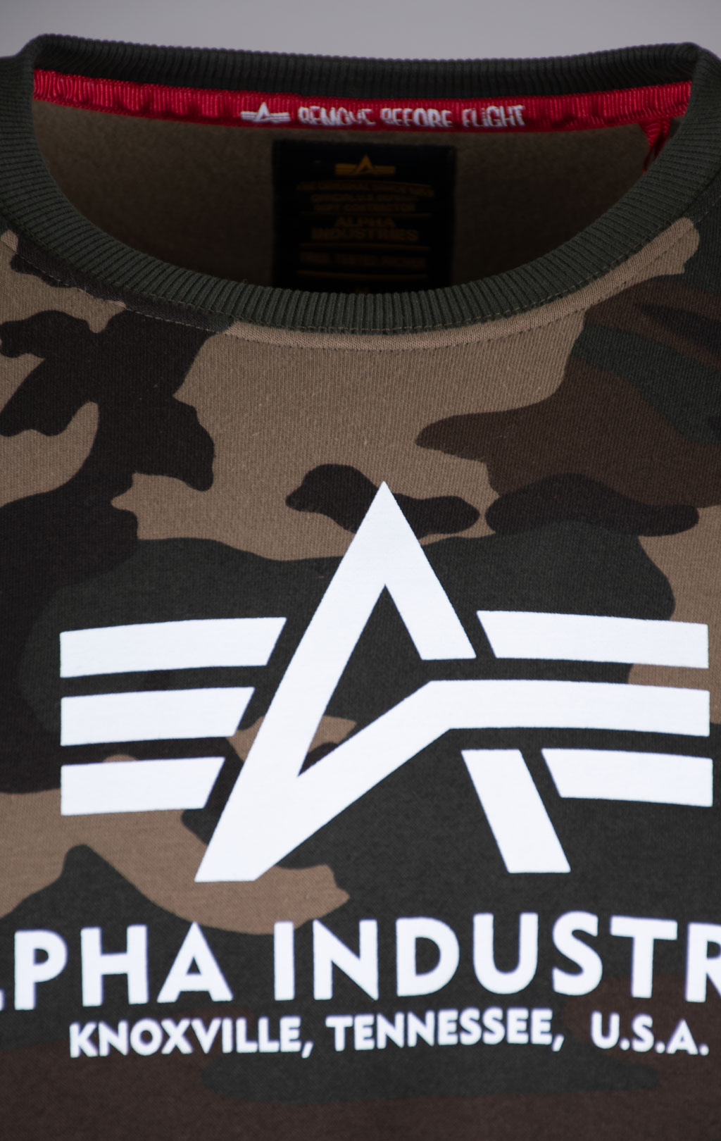 Свитшот ALPHA INDUSTRIES BASIC SWEATER camo woodland 65 