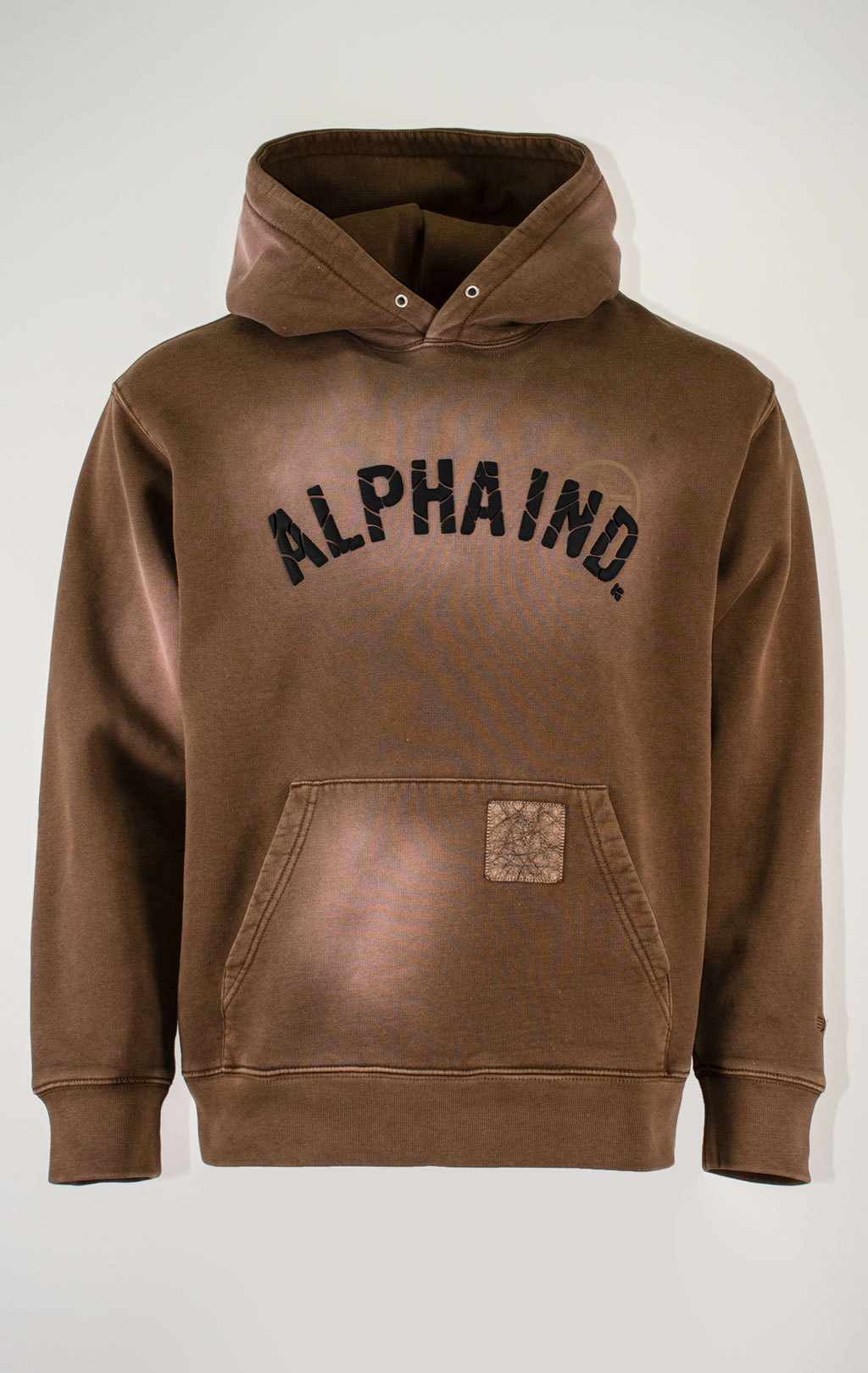 Толстовка ALPHA INDUSTRIES UNFRM WASHED ALPHA IND HOODIE FW 25/26 rust M001132 
