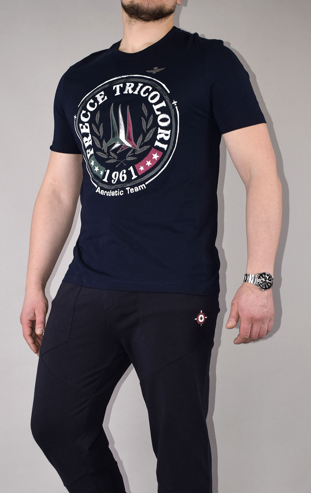 Футболка AERONAUTICA MILITARE SS 21/TR blue black (TS 1856) 