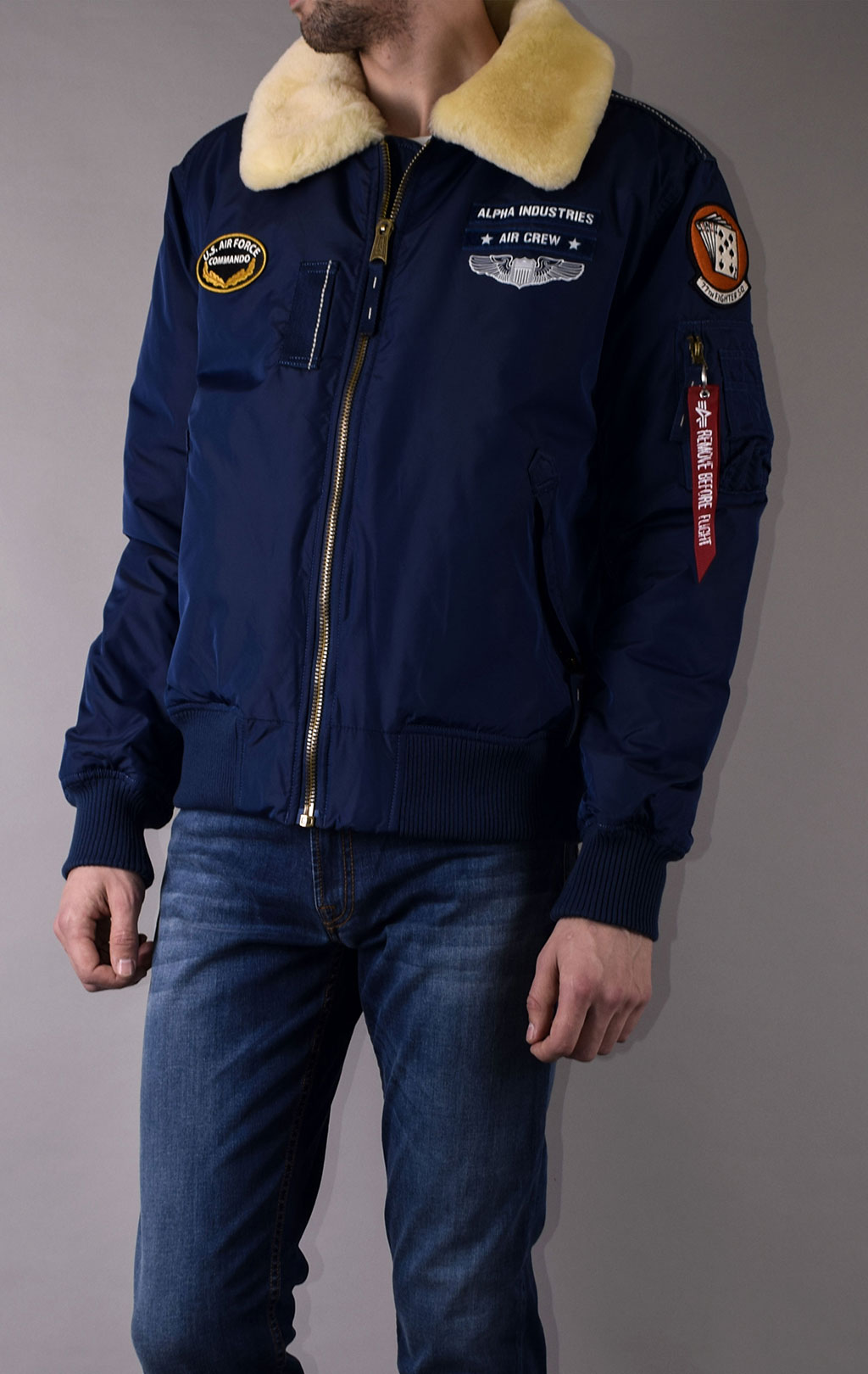 Куртка-пилот ALPHA INDUSTRIES INJECTOR-III AIR FORCE new navy 