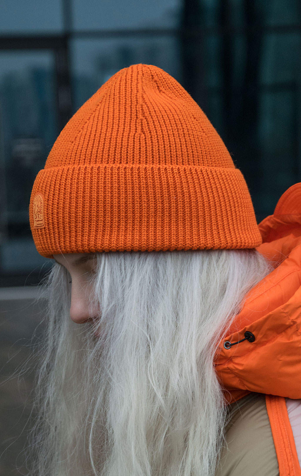 Шапка вязаная PARAJUMPERS PLAIN BEANIE FW 21/22 PJS orange 