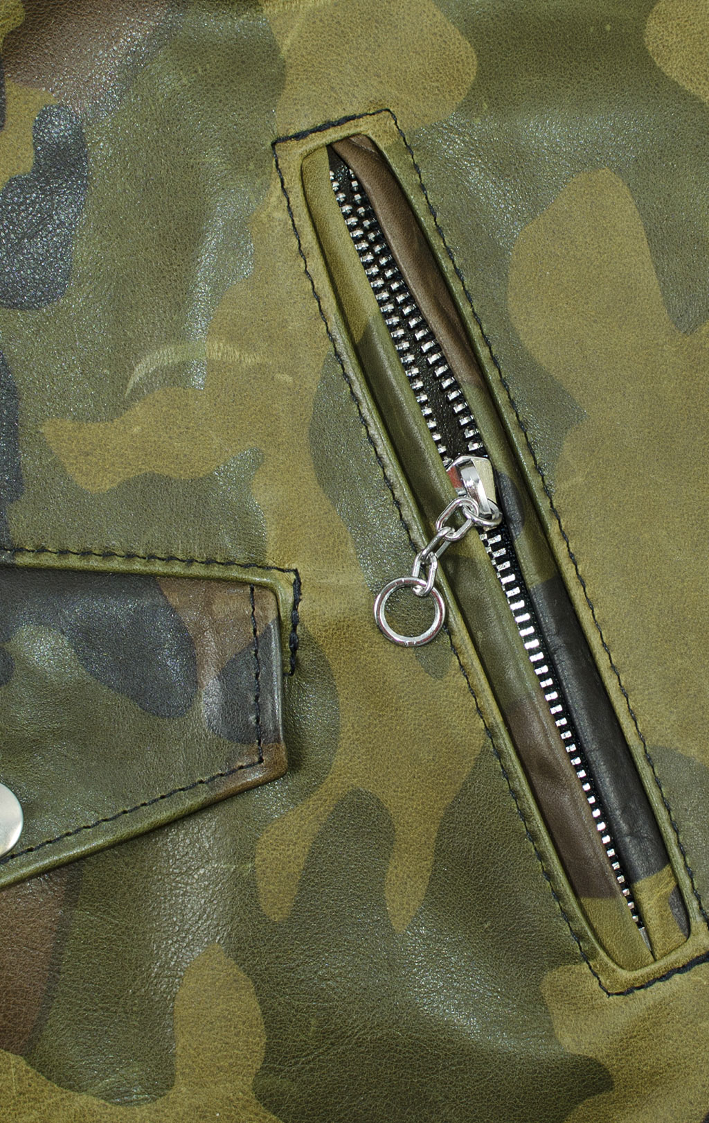 Куртка-косуха SCHOTT NYC MOTORCYCLE JCT кожа camo olive (611UST) 