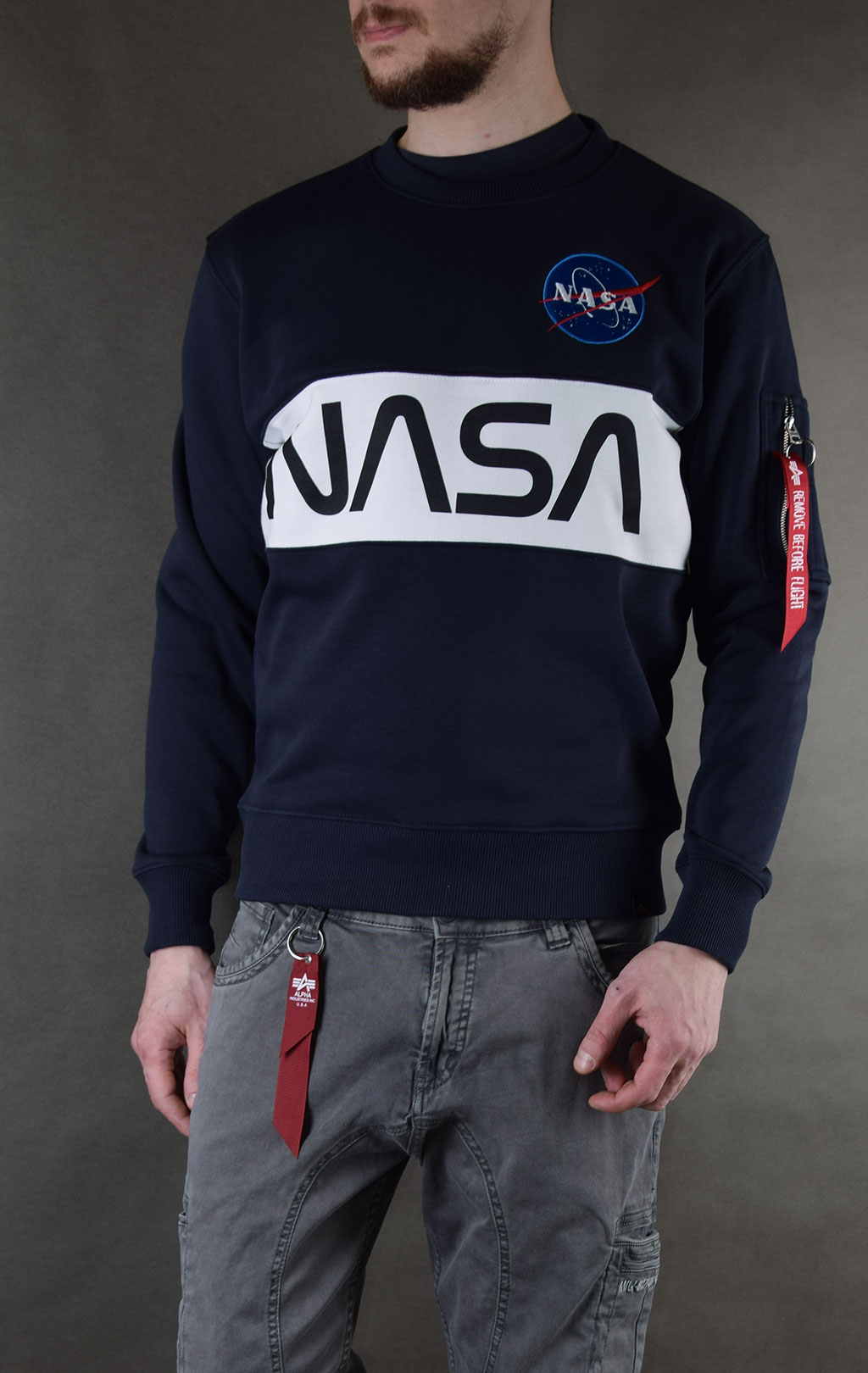 Свитшот ALPHA INDUSTRIES NASA Inlay rep. blue 