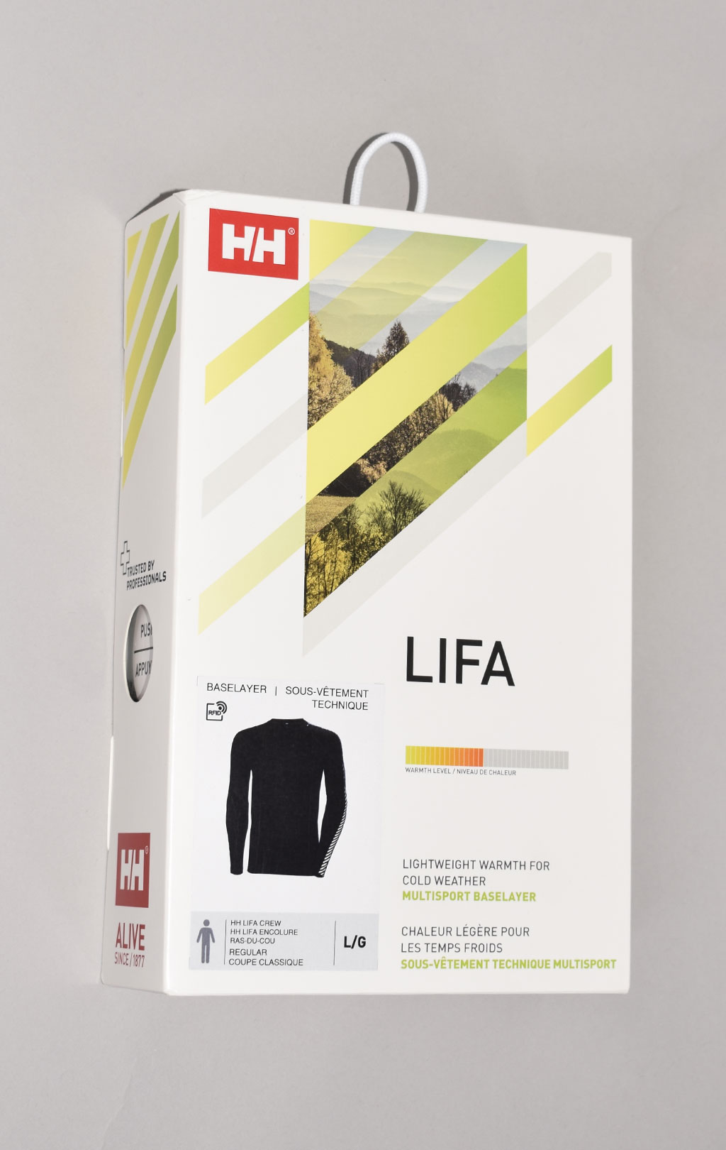 Термофутболка лонгслив HELLY HANSEN HH LIFA CREW 100%полипропилен FW 23/24 black (48300) 