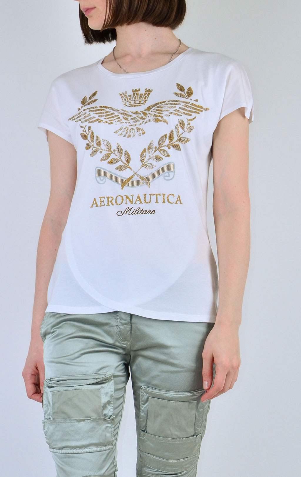 Женская футболка AERONAUTICA MILITARE bianco ottico (TS 1492) 