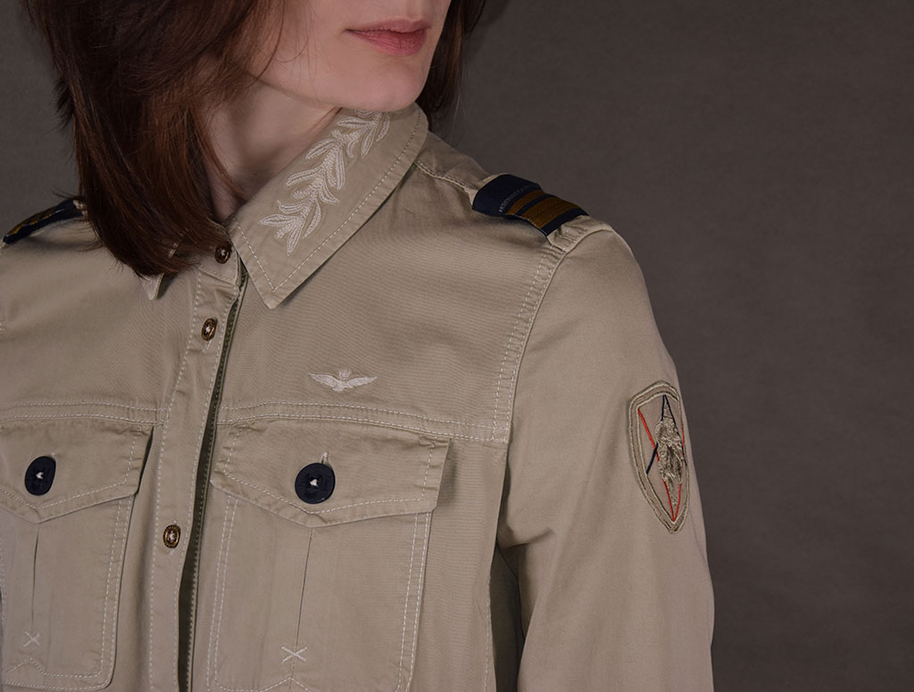 Женская ветровка лёгкая AERONAUTICA MILITARE SS19 beige (AB 1757) 