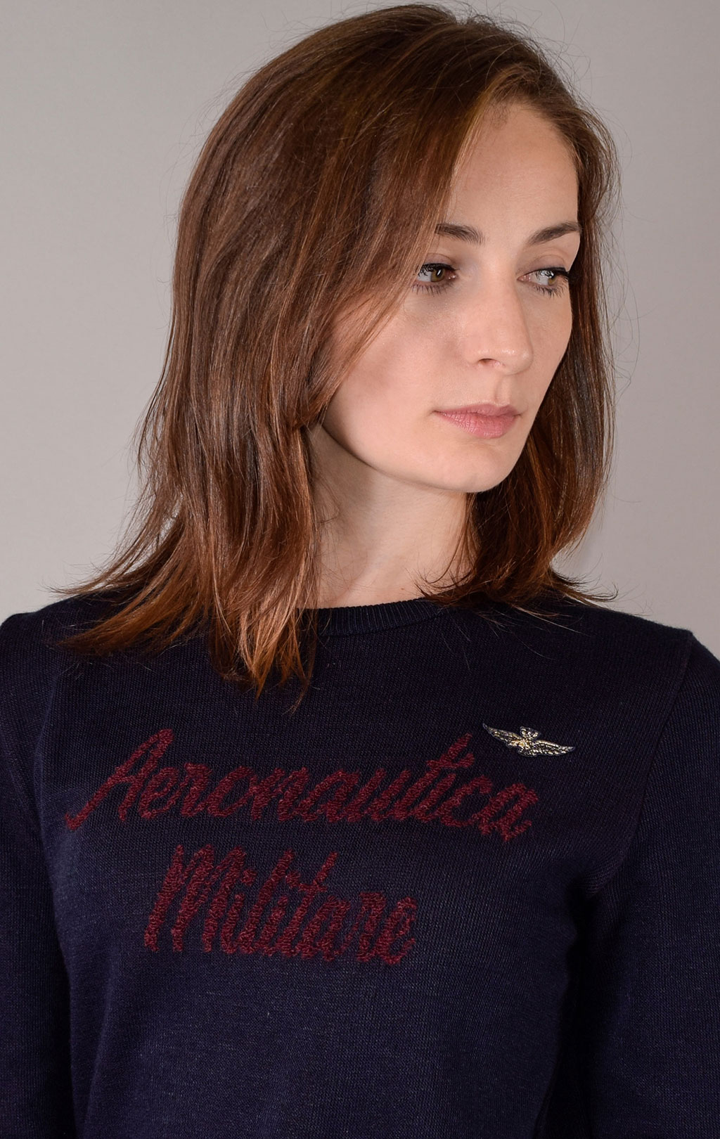 Женский свитер AERONAUTICA MILITARE FW 19/20 blue navy (MA 1221) 