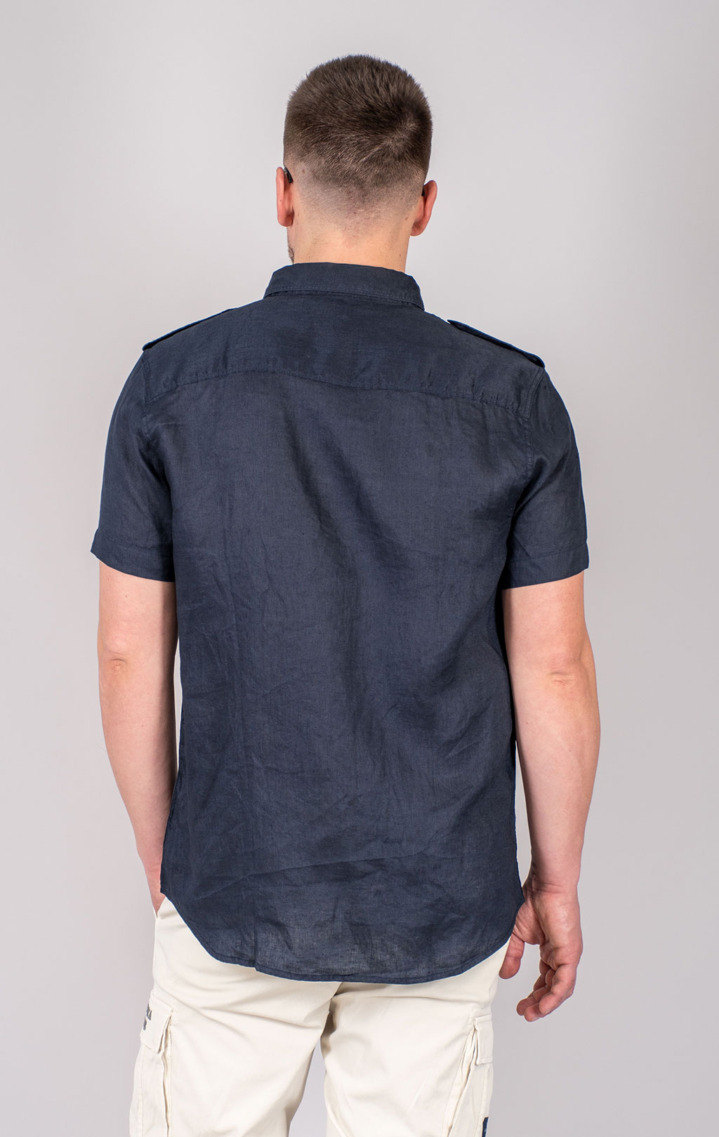 Рубашка AERONAUTICA MILITARE короткий рукав/SS 25 m/BD blue navy (CA 1278) 