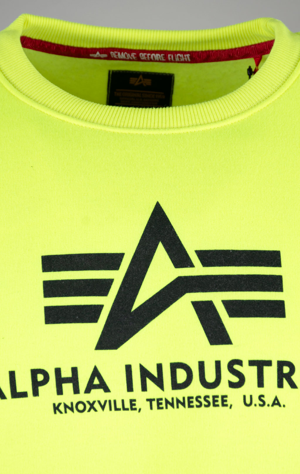 Свитшот ALPHA INDUSTRIES BASIC SWEATER neon/yellow 