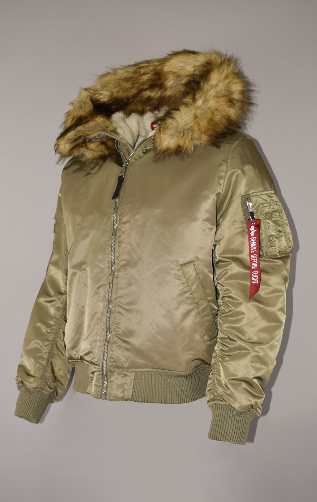 Куртка-бомбер лётная ALPHA INDUSTRIES HOODED ARCTIC MA-1 stratos 