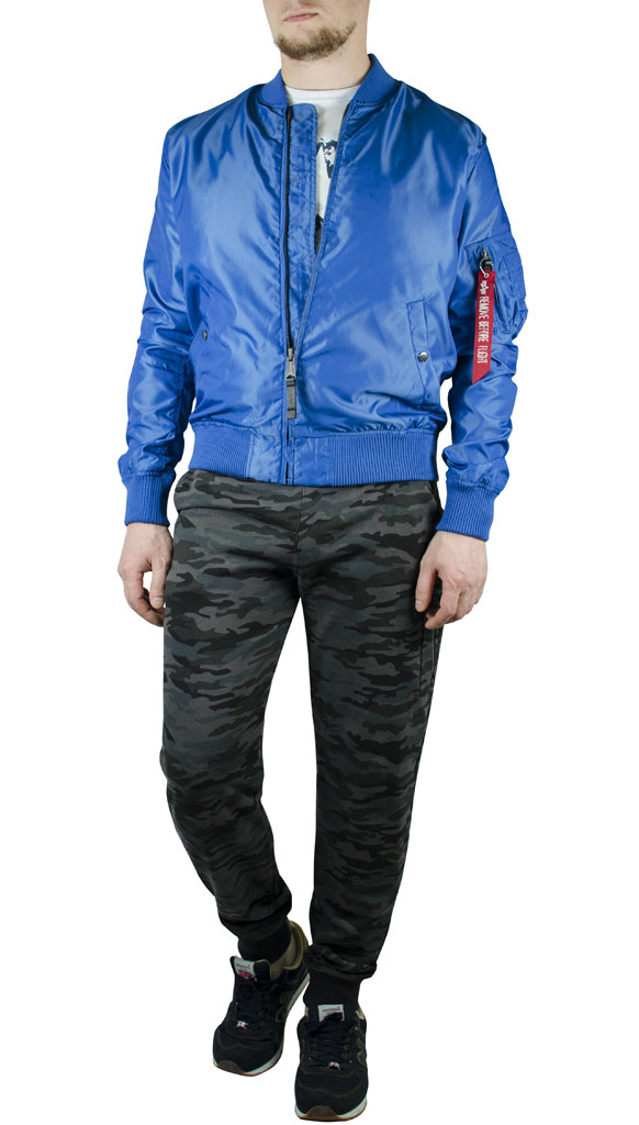 Ветровка-бомбер ALPHA INDUSTRIES TT MA-1 blue pacific 