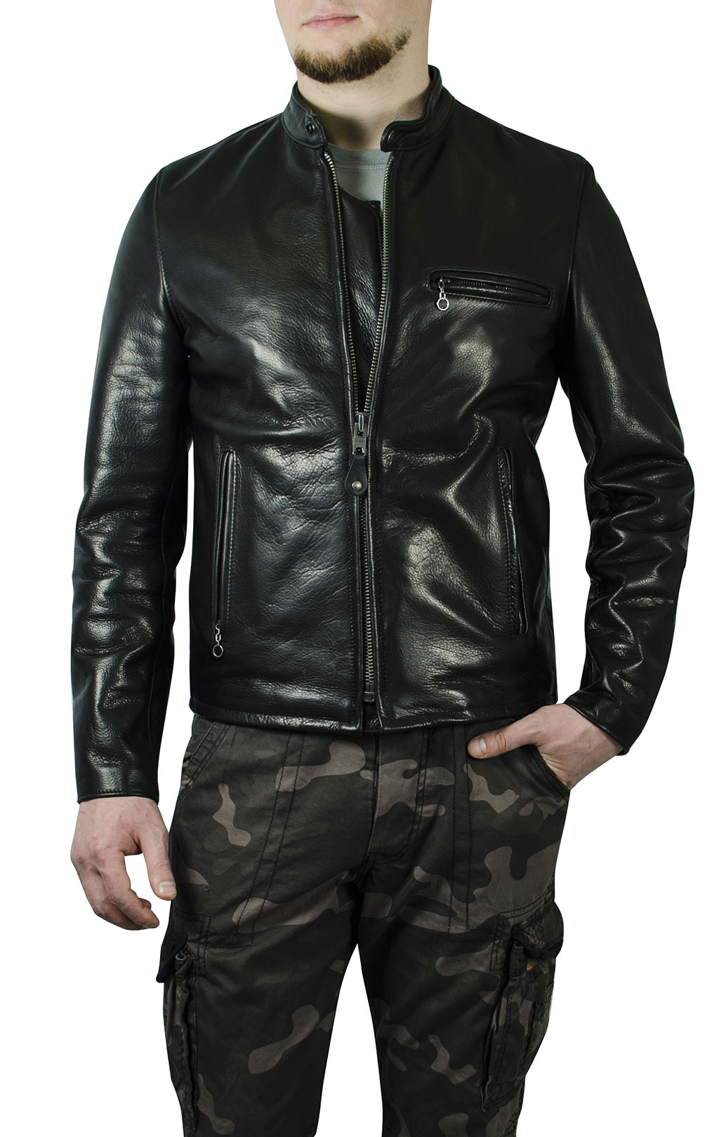 Куртка SCHOTT NYC CAFE RACER 26 кожа black (530) 