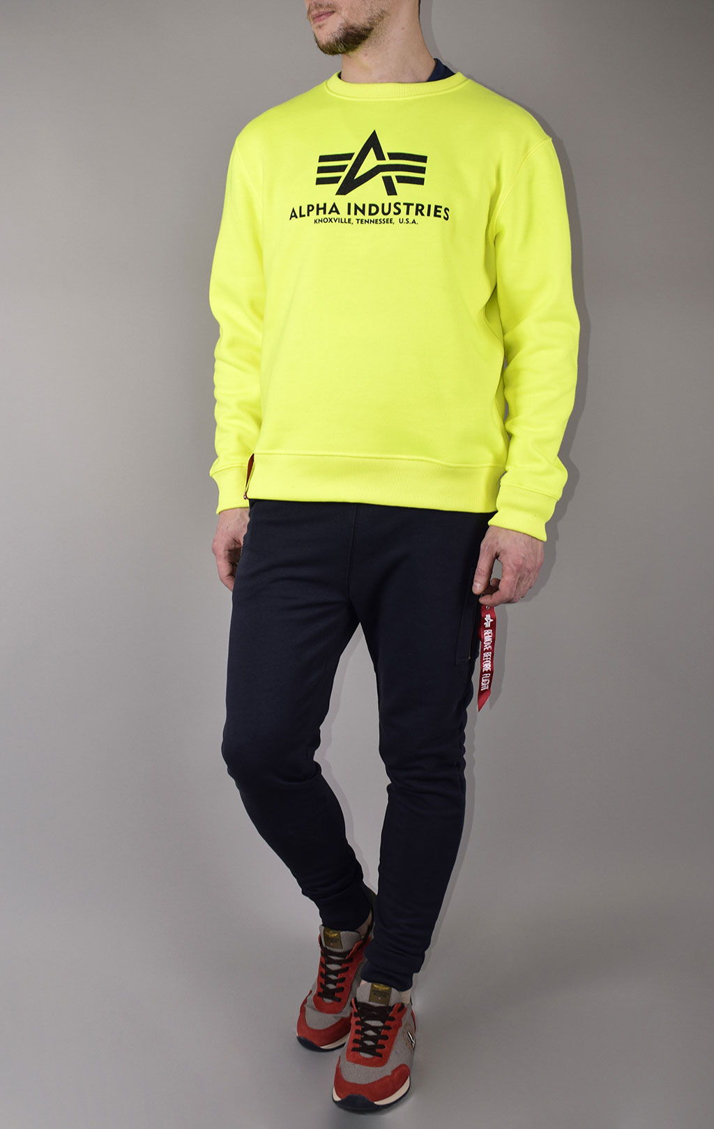 Свитшот ALPHA INDUSTRIES BASIC SWEATER neon/yellow 