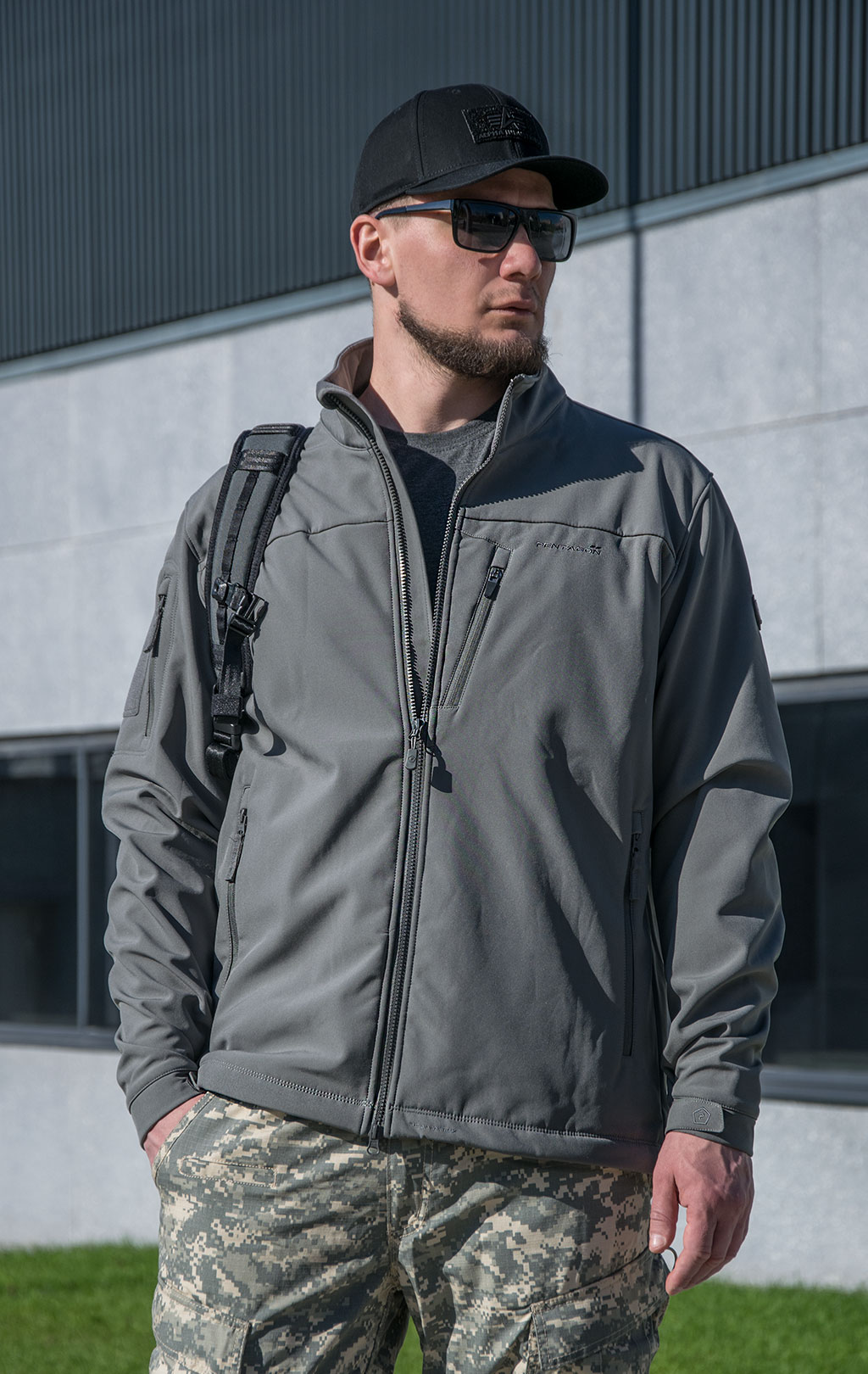 Куртка тактическая softshell Pentagon REINER 2.0 Soft Shell grey wolf 08012 