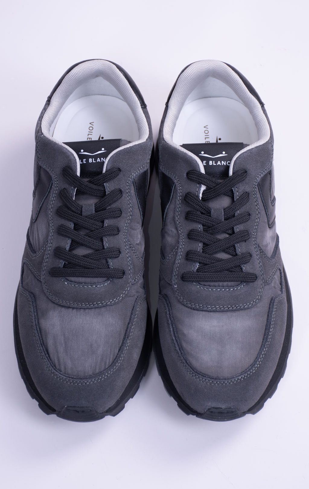 Кроссовки VOILE BLANCHE PARIS POWER MAN замша FW 26/27 tarmac/black 2018797 