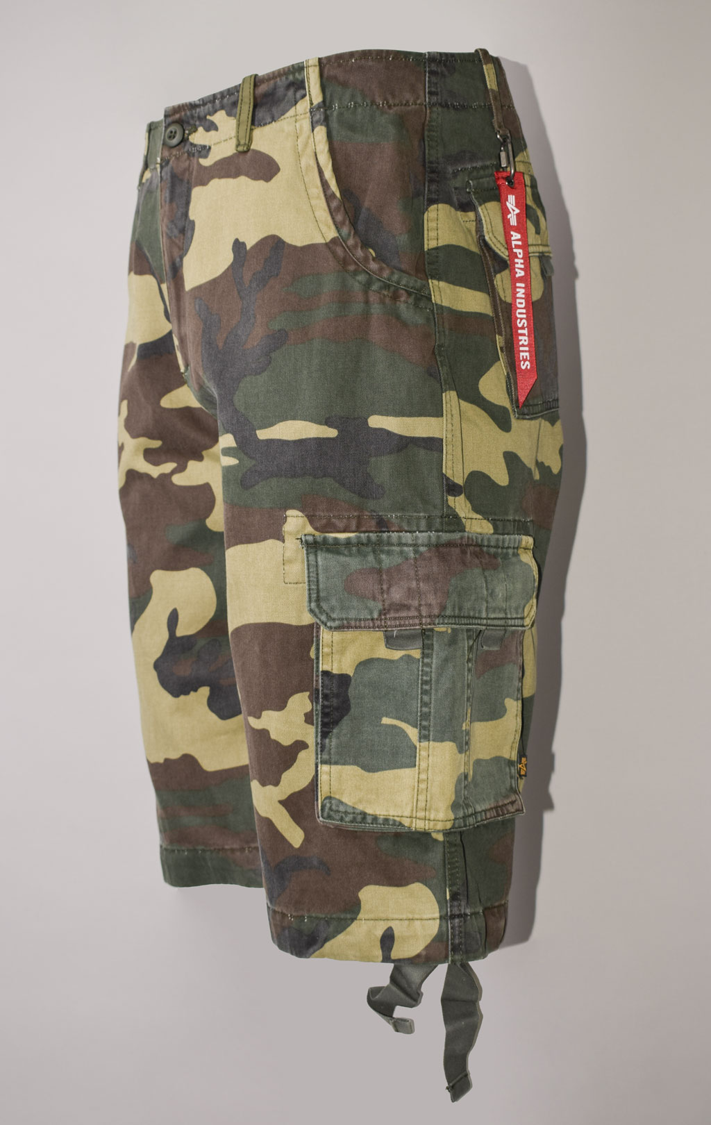 Шорты ALPHA INDUSTRIES JET US SS 23 camo woodland 